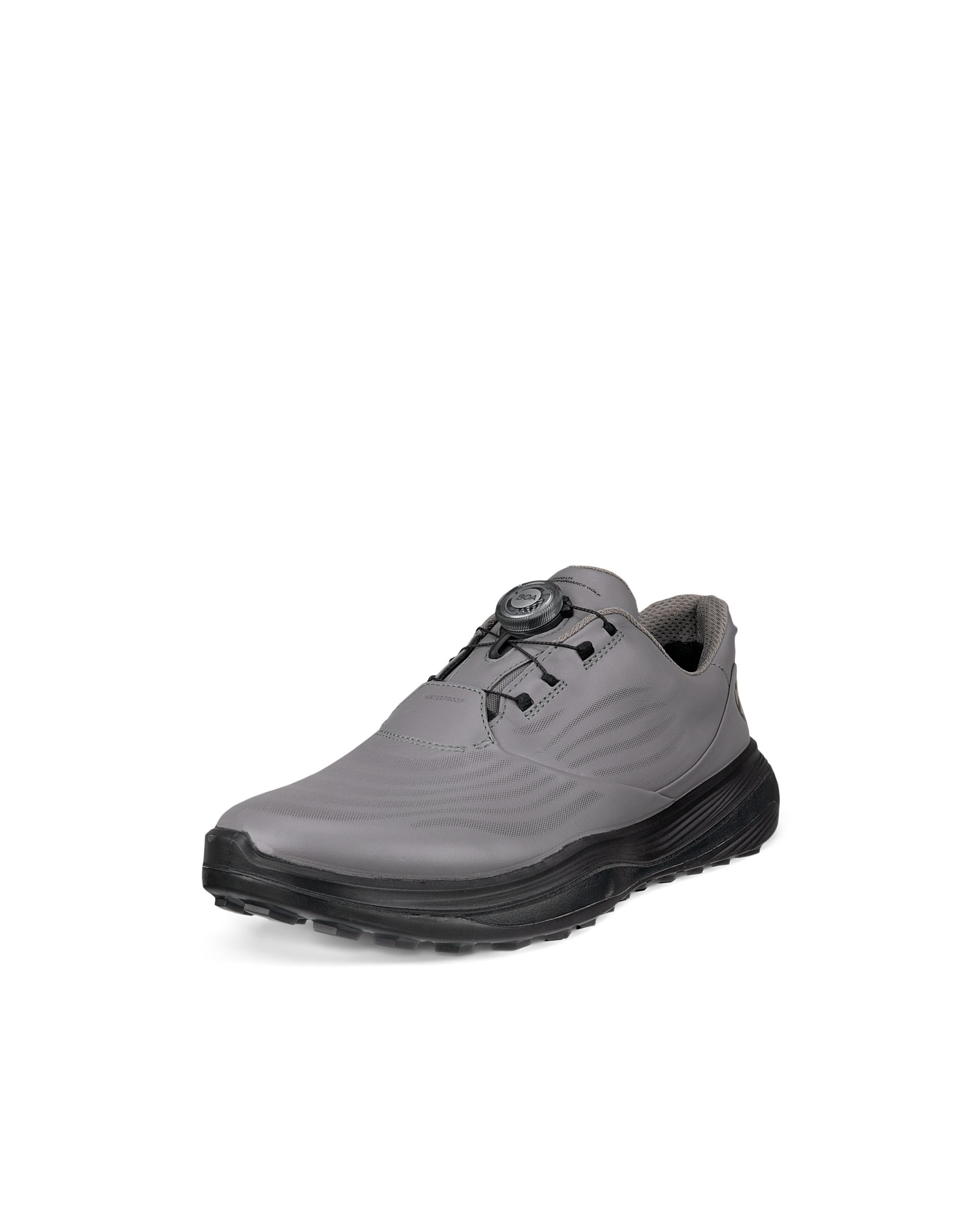 ECCO GOLF LT1 BOA Men メンズ レザーウォータープルーフゴルフシューズ - グレー - Main