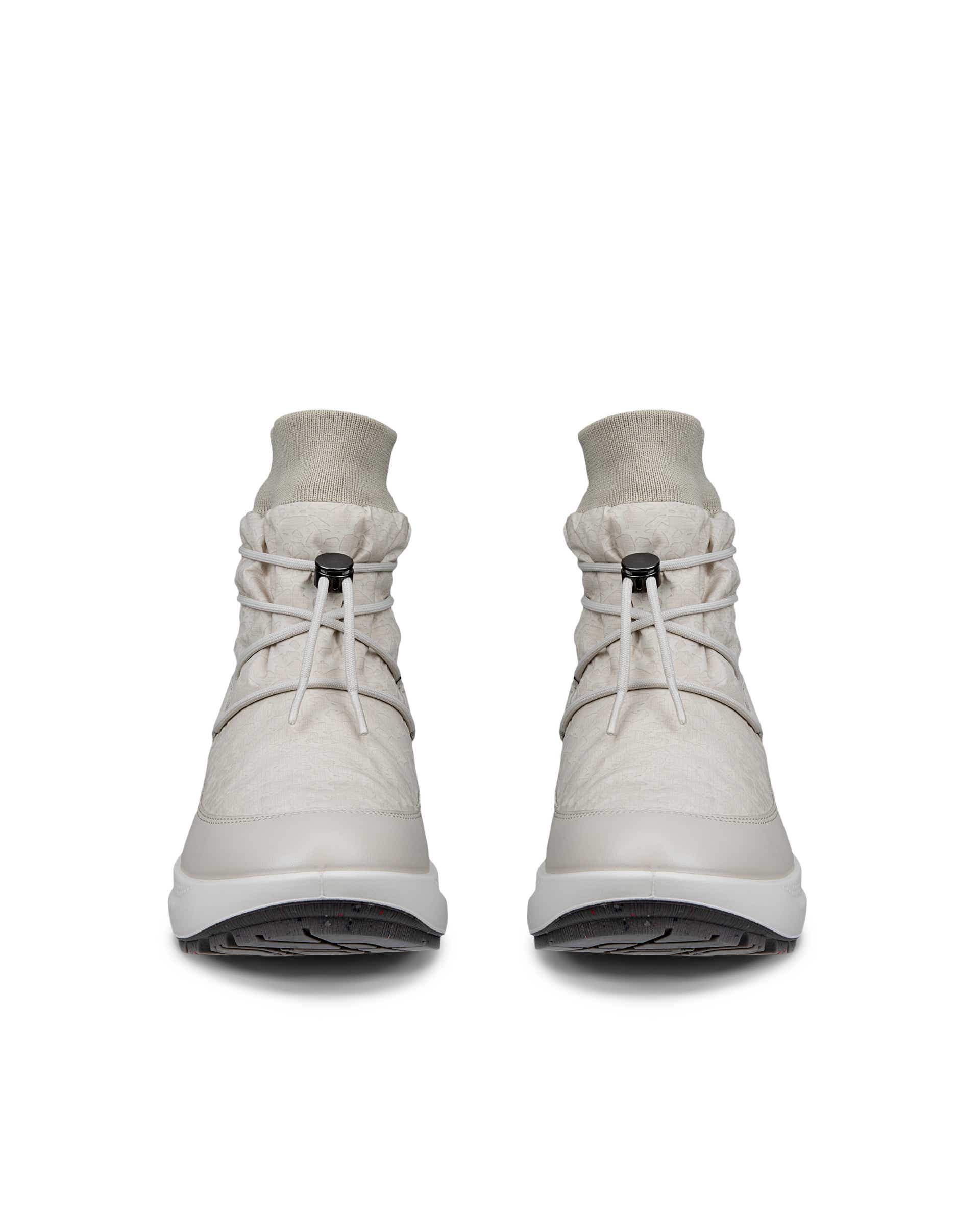 ECCO SOLICE MID Women ウィメンズ レザーウォータープルーフブーツ - グレー - Front pair