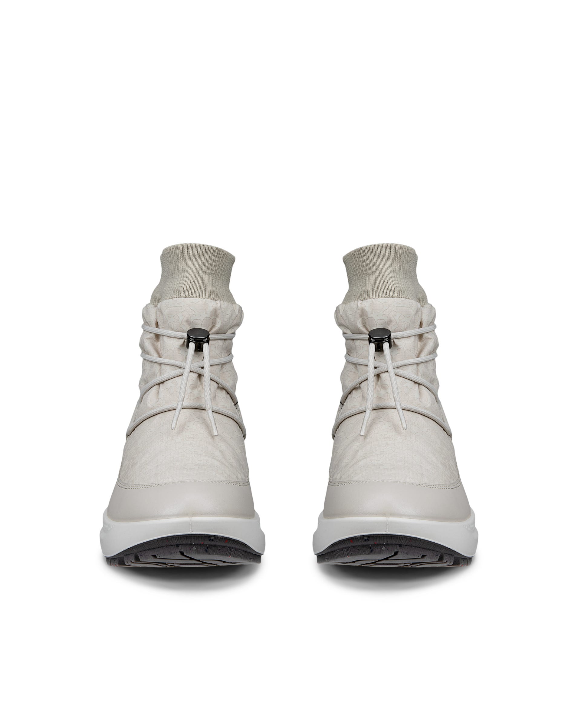 ECCO SOLICE MID Women ウィメンズ レザーウォータープルーフブーツ - グレー - Front pair