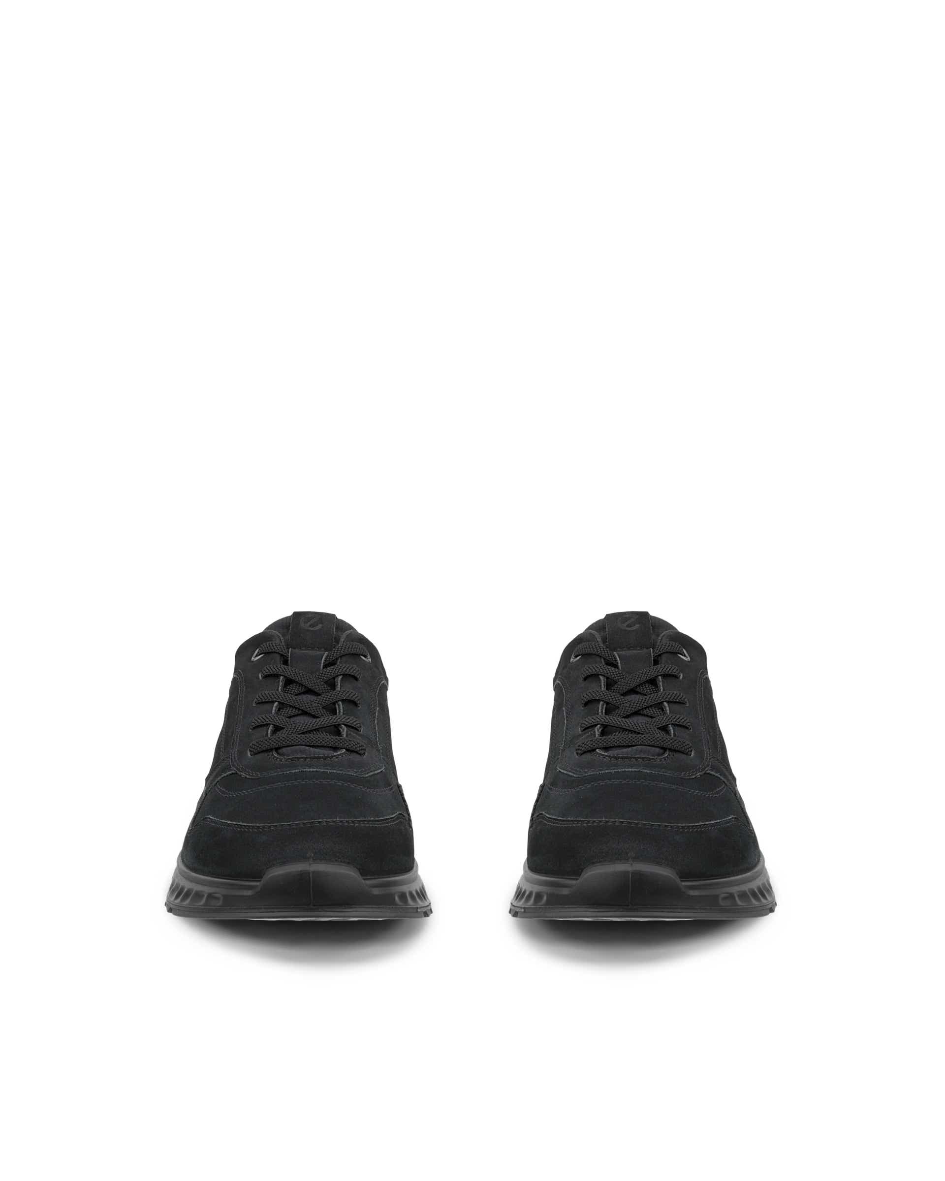 ECCO® EXOSTRIDE Damen Sneaker aus Nubukleder - Schwarz - Front pair