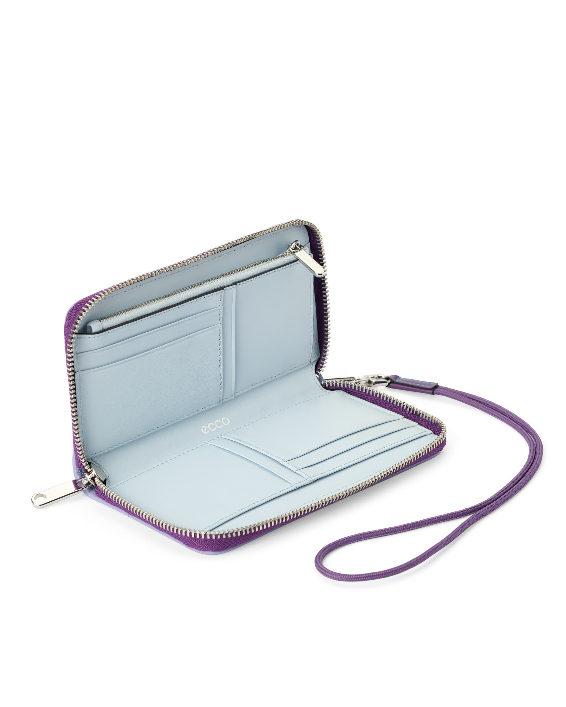 ECCO Wallet Zip Around レザーウォレット | パープル