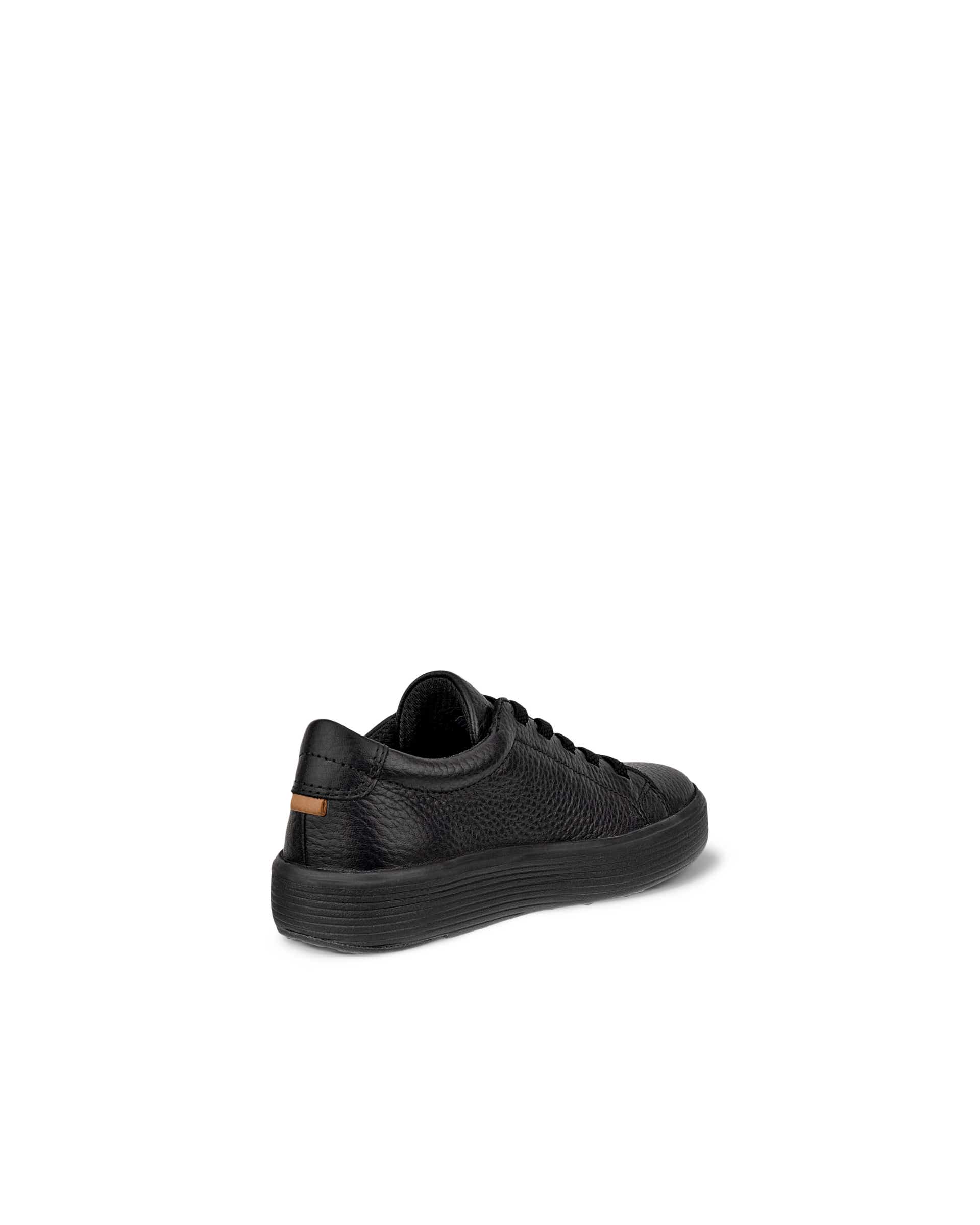 Kids' ECCO® Soft 60 Leather Sneaker - Black - Back