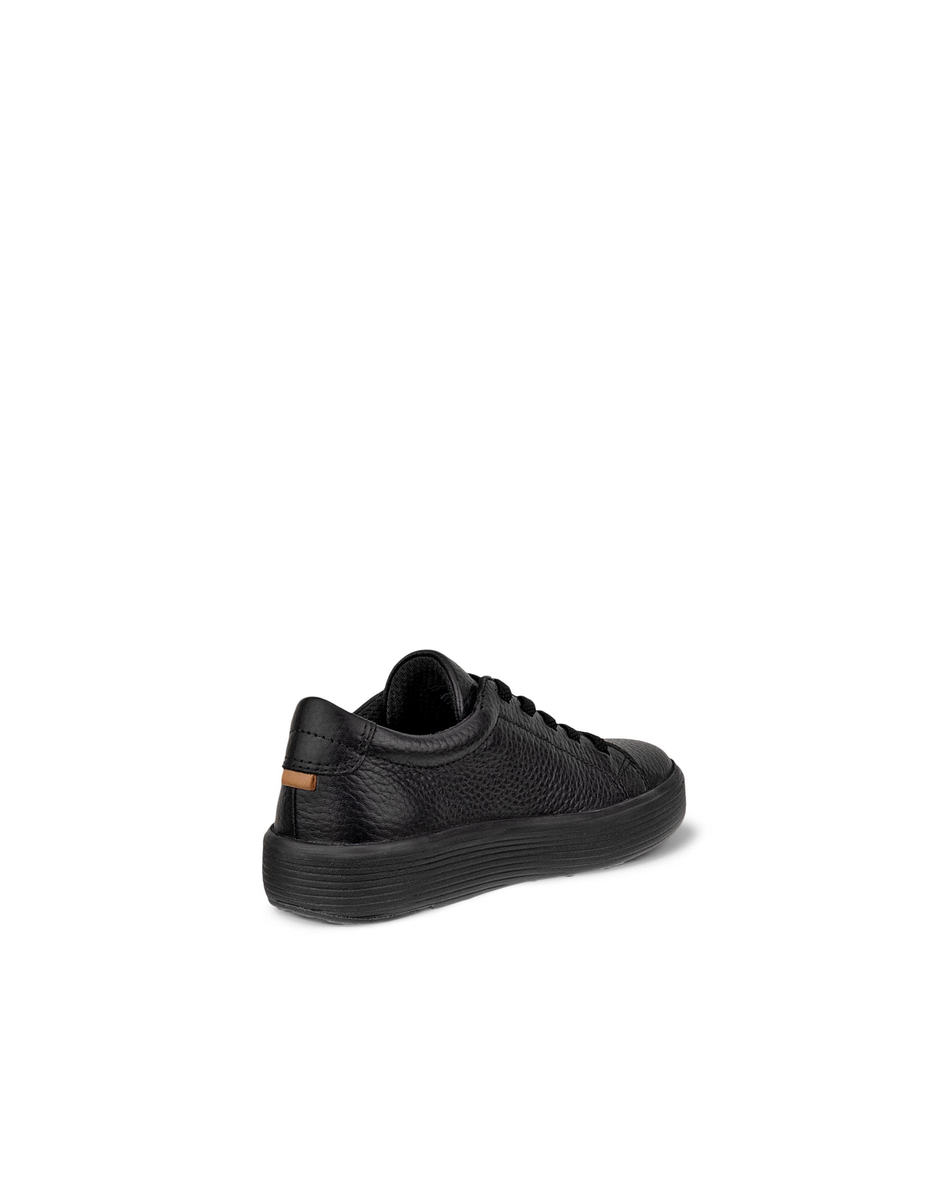 Kids' ECCO® Soft 60 Leather Sneaker - Black - Back
