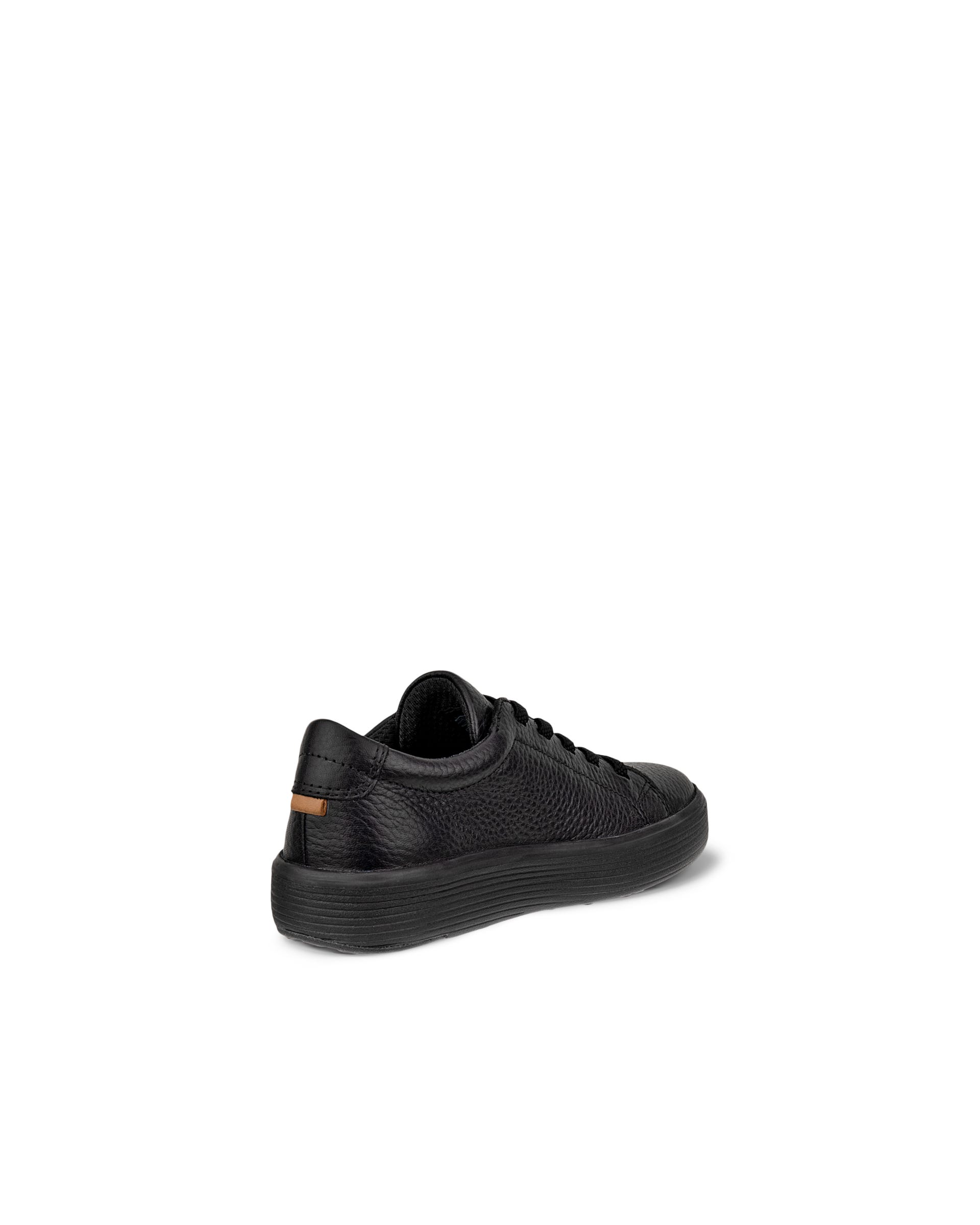 Kids' ECCO® Soft 60 Leather Sneaker - Black - Back
