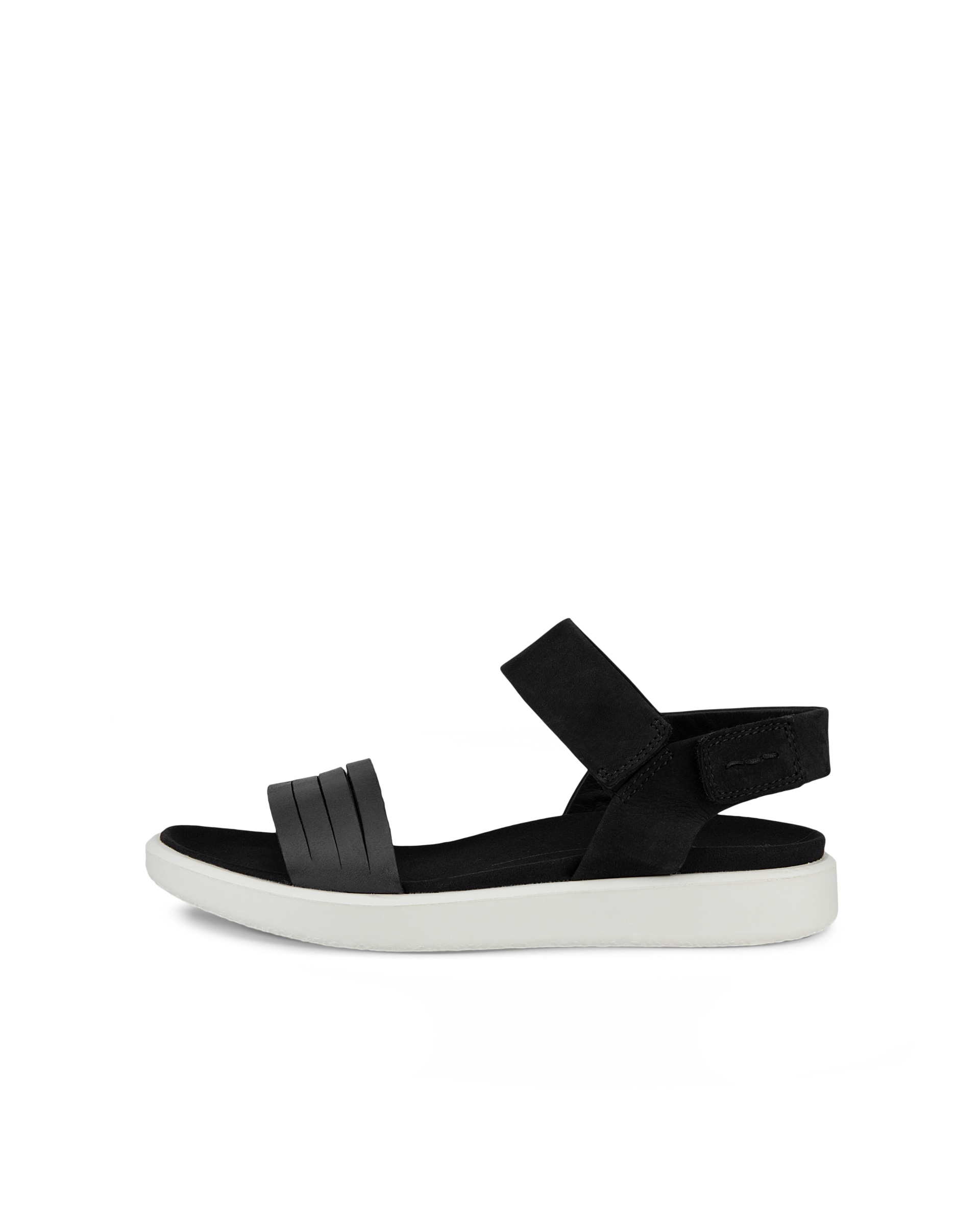 Dámské nubukové ploché sandály ECCO® Flowt - Černá - Outside