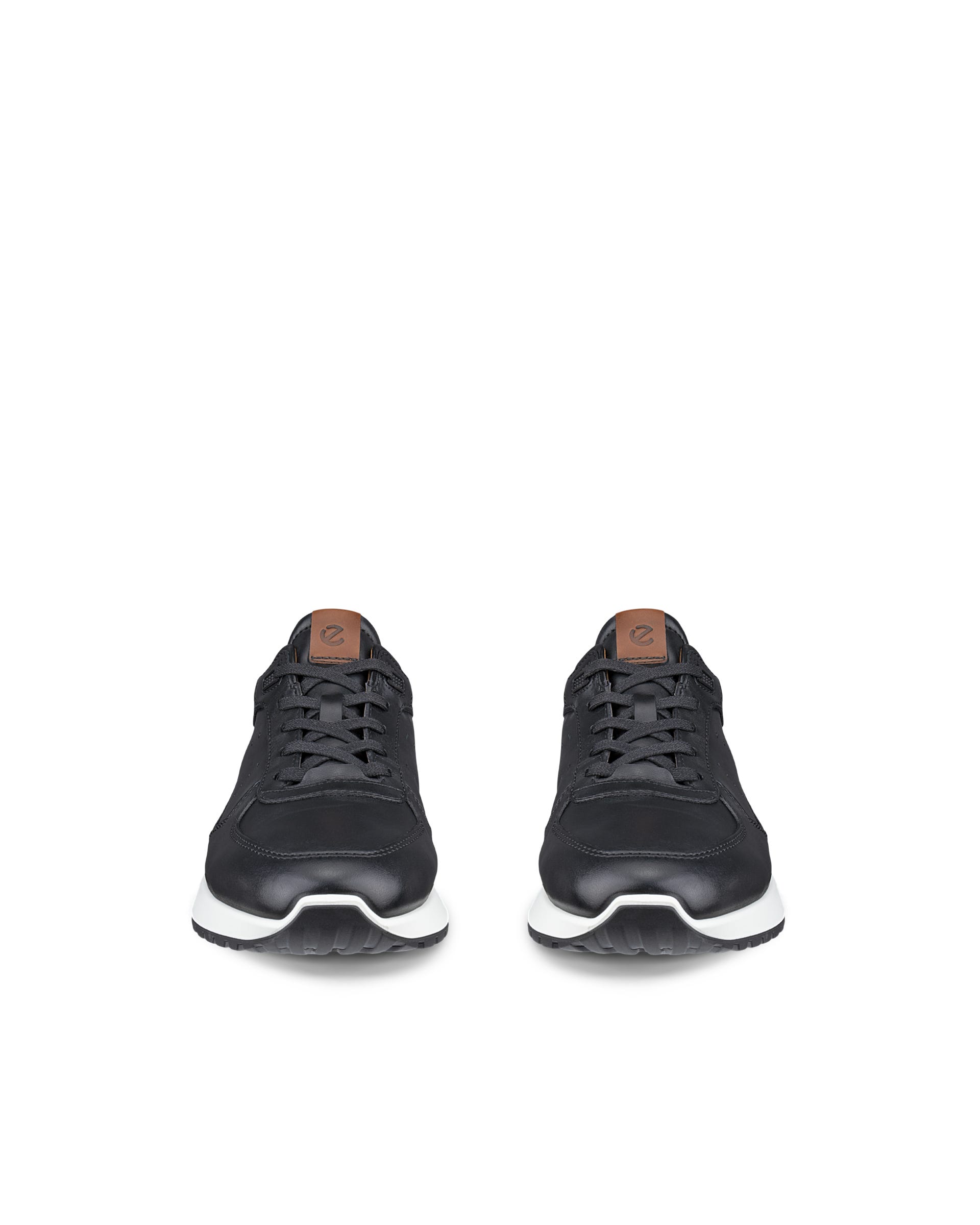 Men's ECCO® ASTIR NEO Leather Sneaker - Black - Front pair