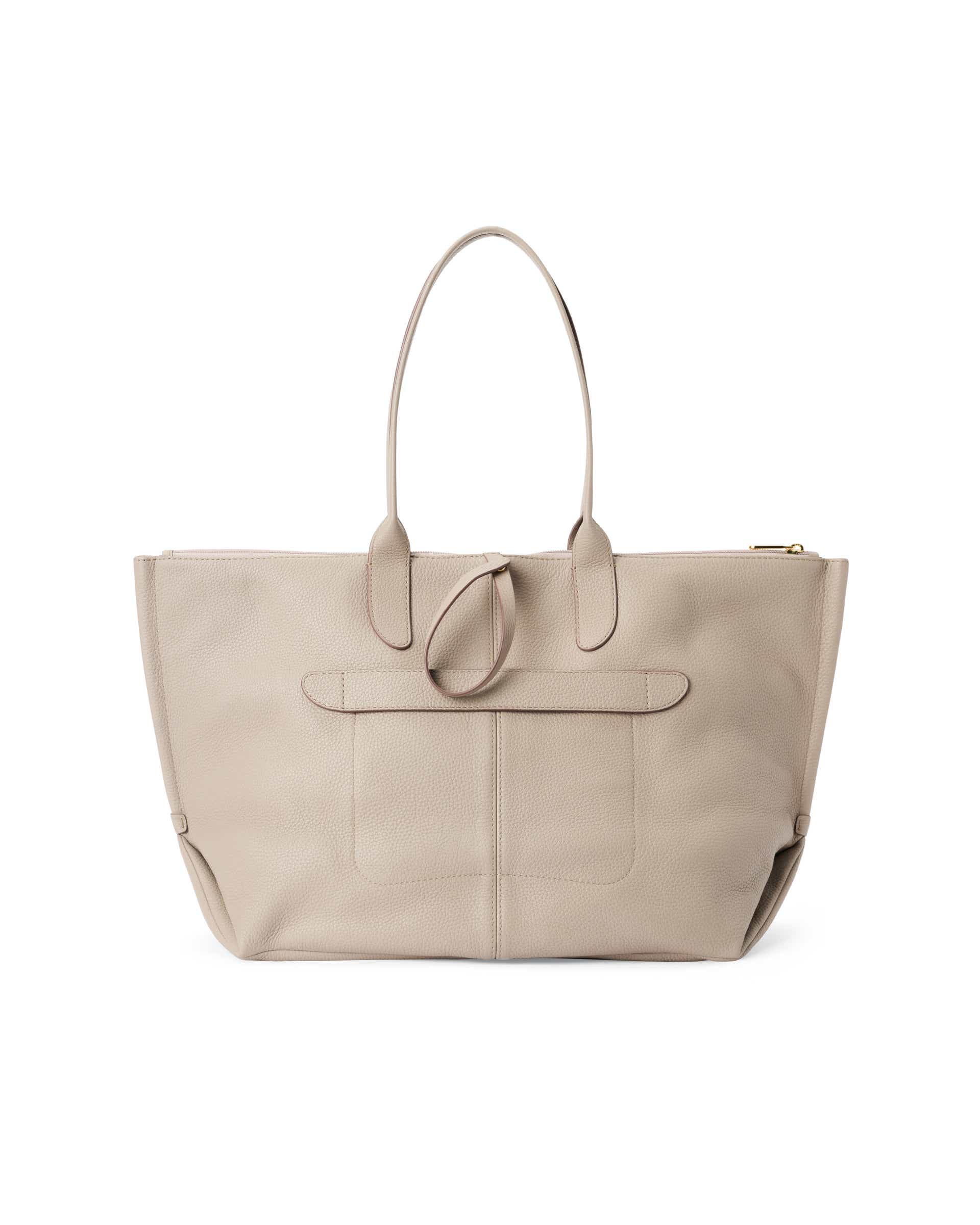 Skórzana torba shopper ECCO® Tote - Beżowy - Back