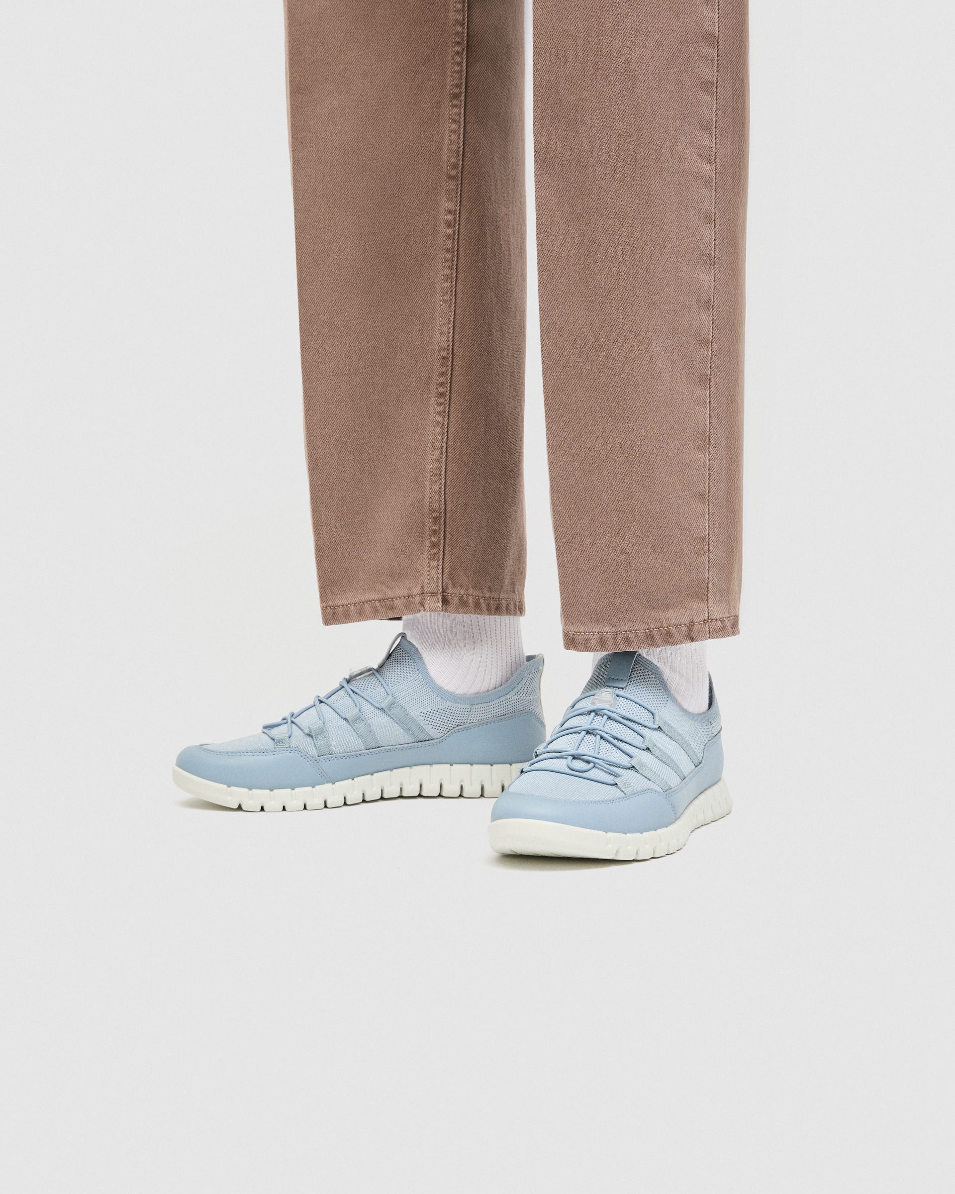 Women's ECCO® Gruuv Lite Textile Lace-Up Shoe - Blue - Lifestyle image-1