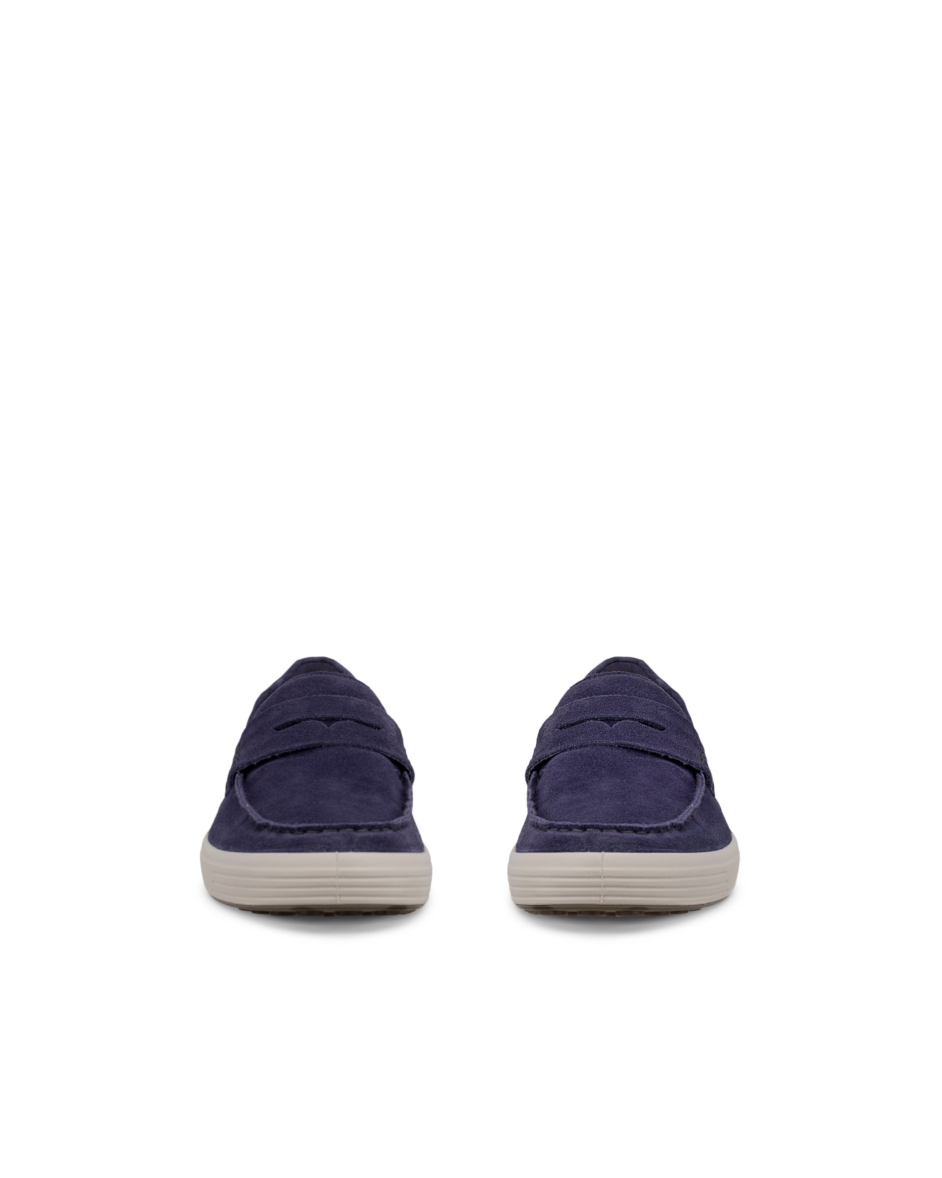 Mocassin penny en suède ECCO® Soft 7 pour homme - Violet - Front pair