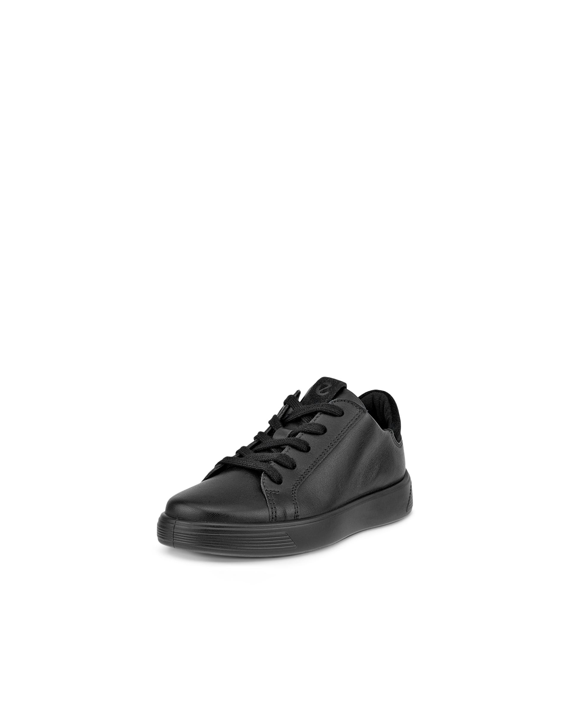 Kids' ECCO® Street 1 Leather Sneaker - Black - Main