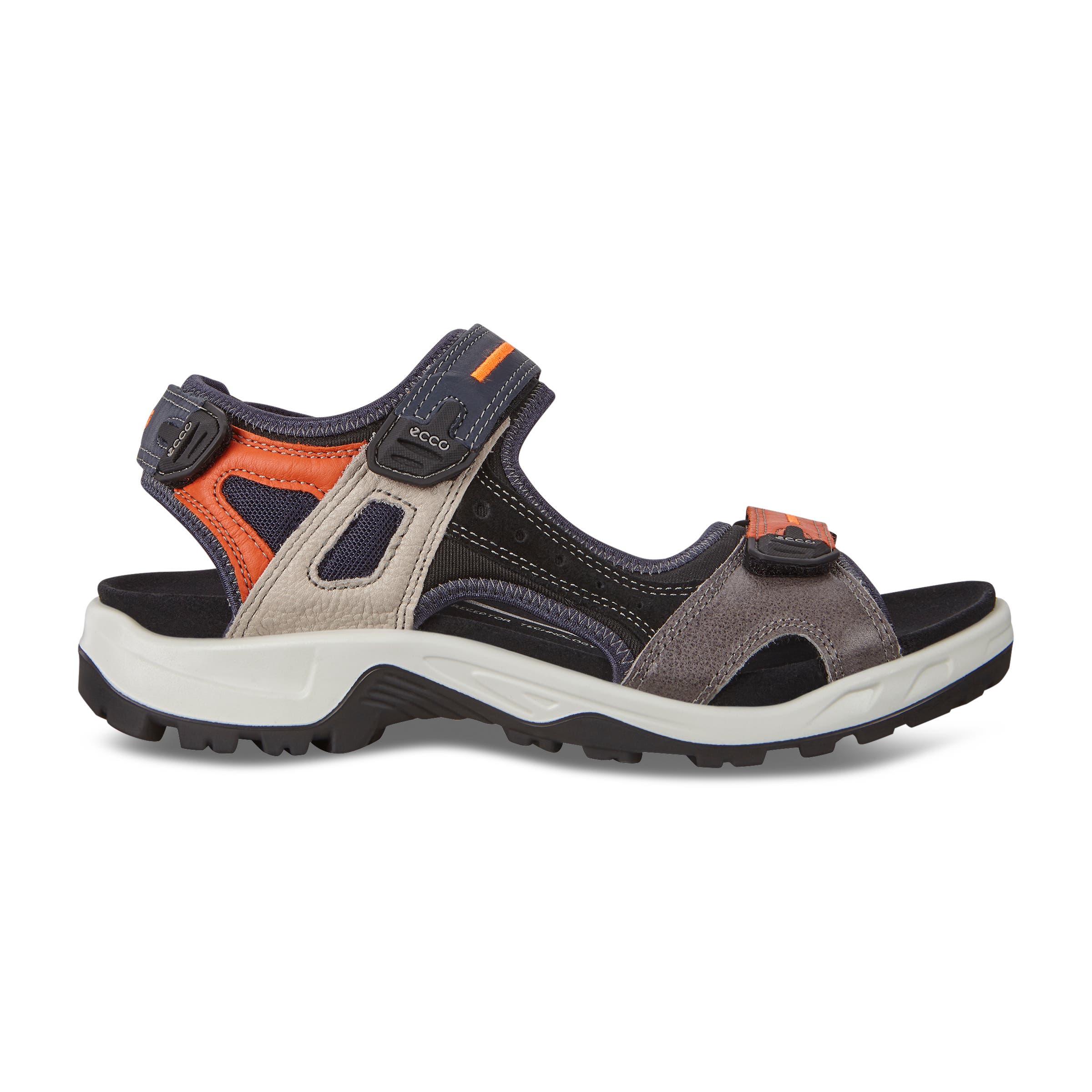 Men's ECCO® Offroad Leather Outdoor Sandal - Multicolour - Outside