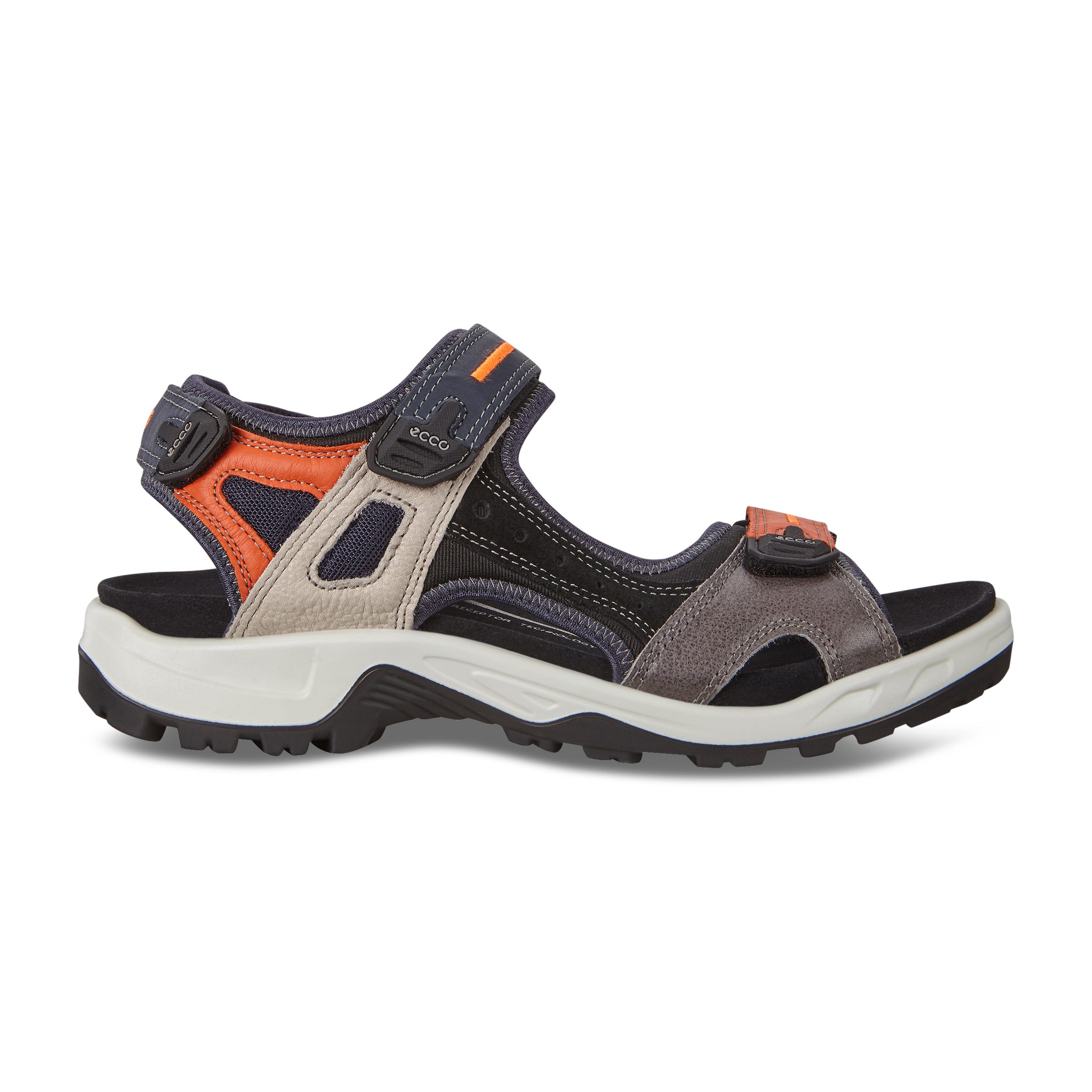 Men's ECCO® Offroad Leather Outdoor Sandal - Multicolour - Outside