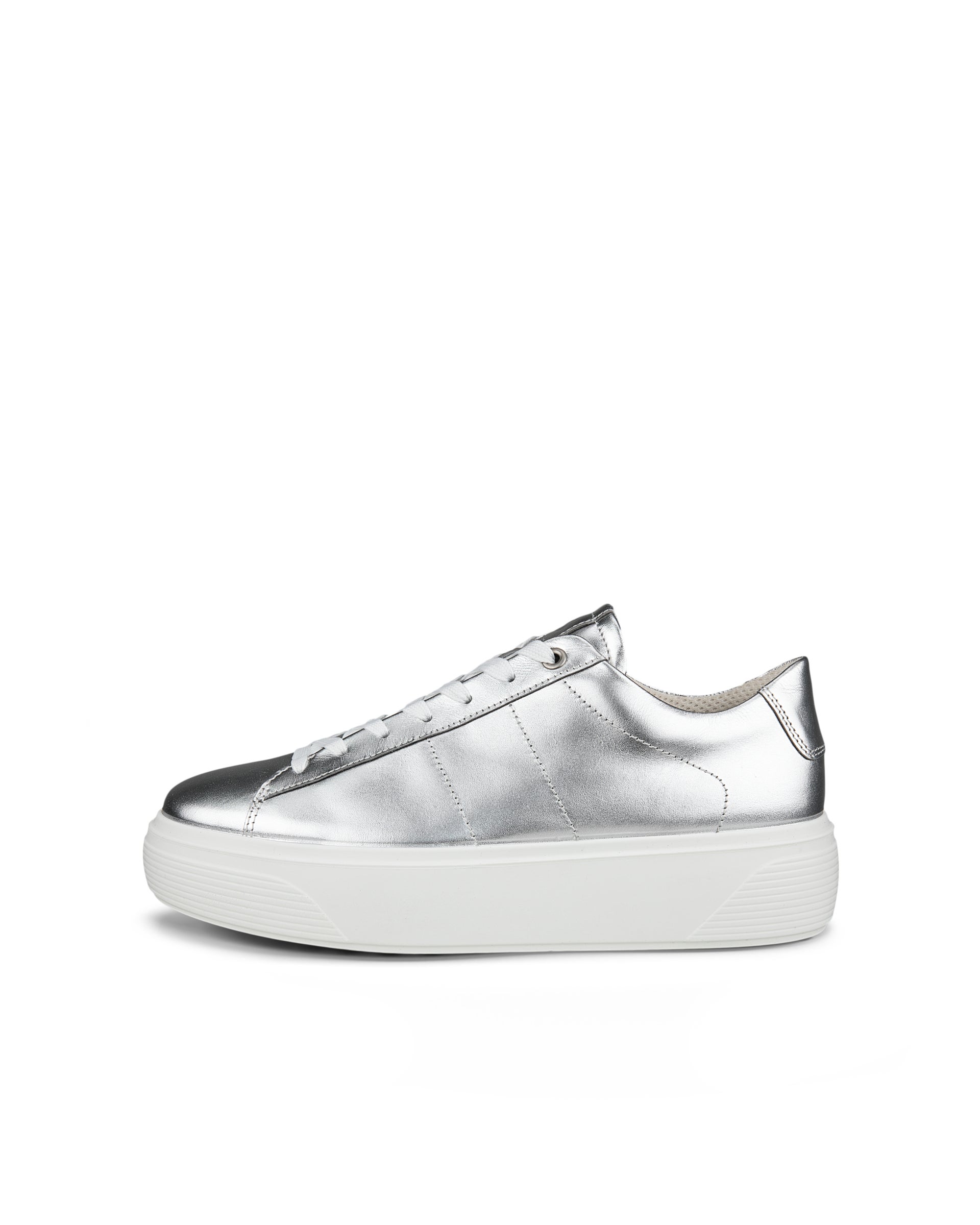 ECCO Street Platform ウィメンズ レザースニーカー - グレー - Outside
