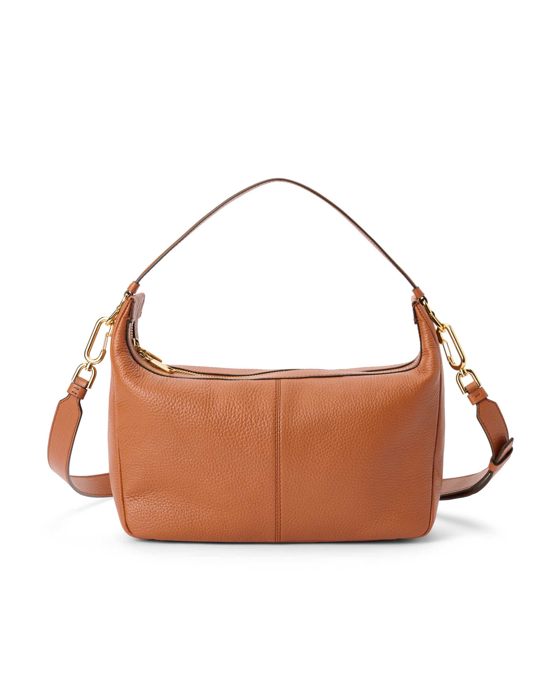 Kožená voľná kabelka ECCO® Hobo - Hnedá - Back