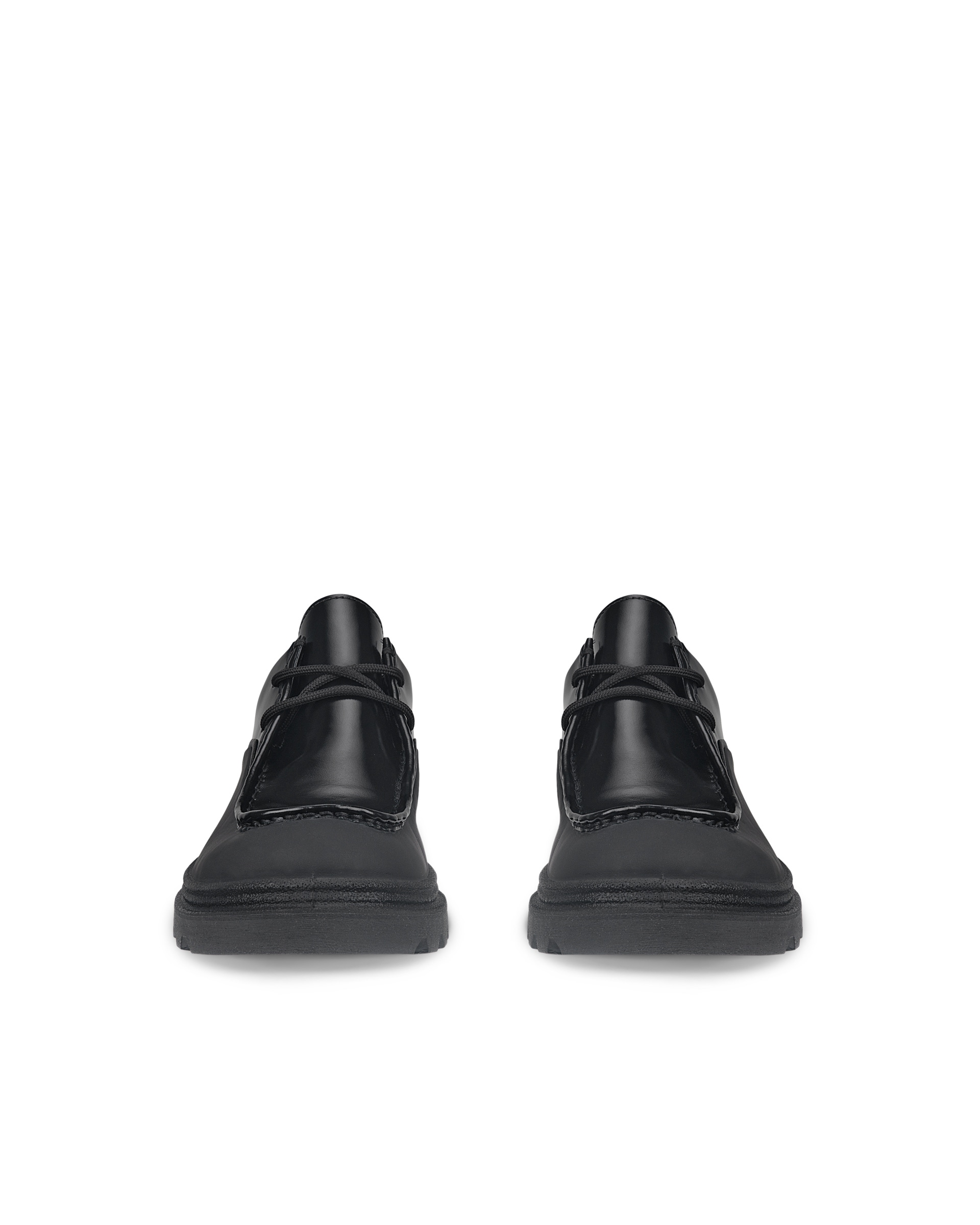 ECCO GRAINER WOMEN ウィメンズ レザーシューズ - ブラック - Front pair