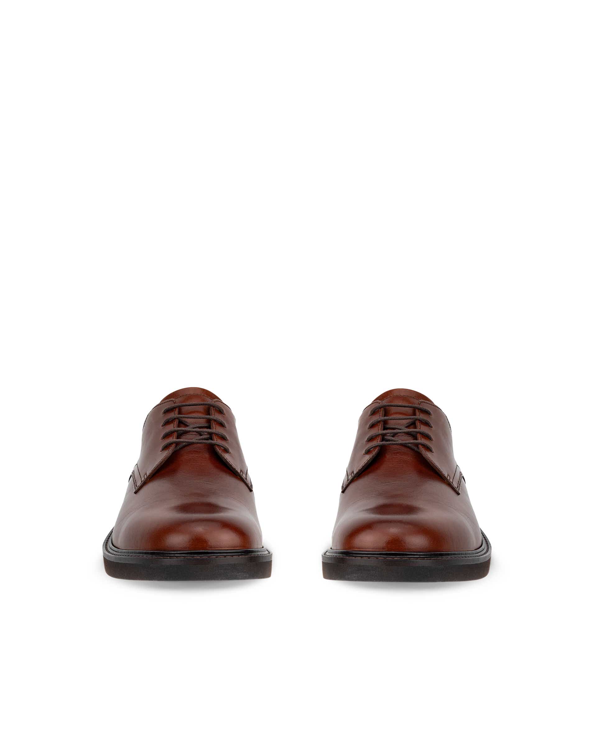 Men's ECCO® Metropole London Leather Derby Shoe - Brown - Front pair