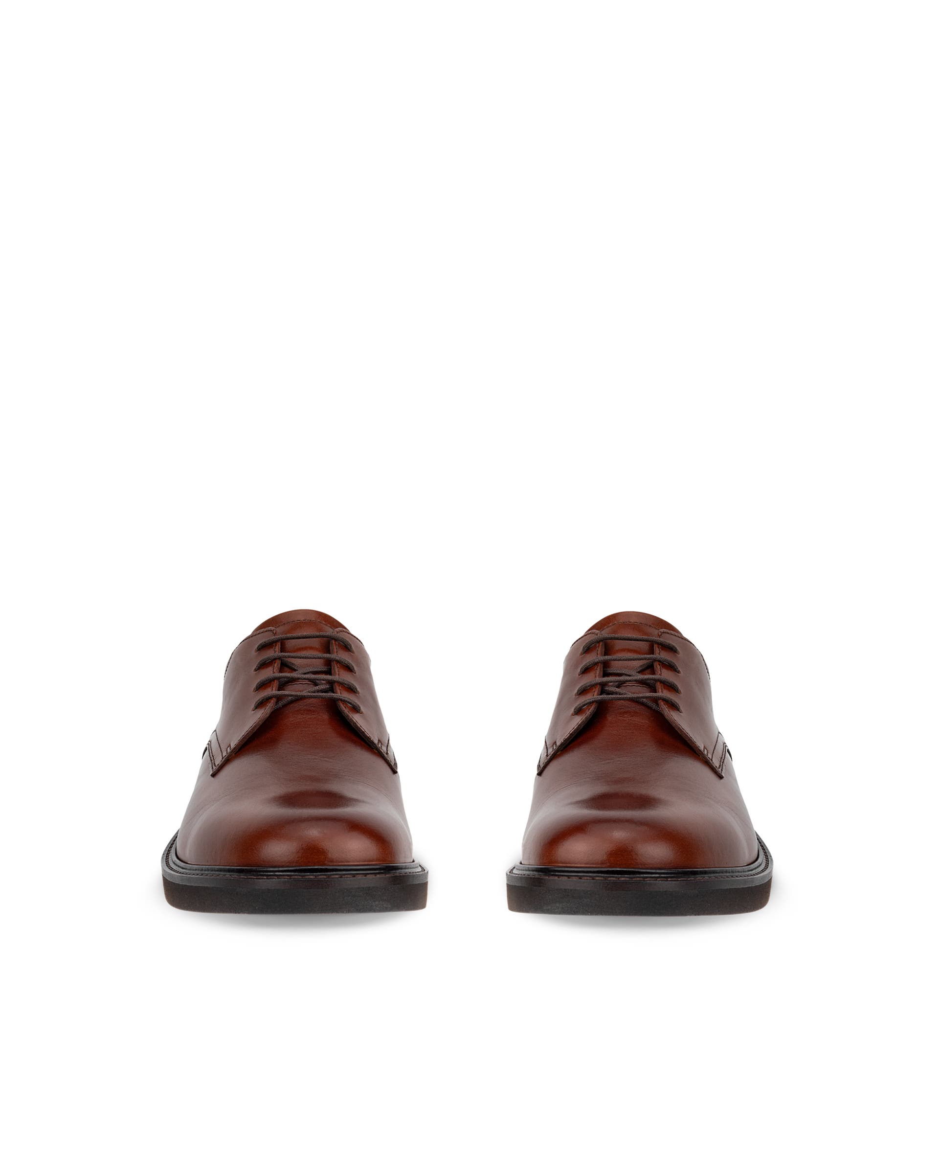 Men's ECCO® Metropole London Leather Derby Shoe - Brown - Front pair