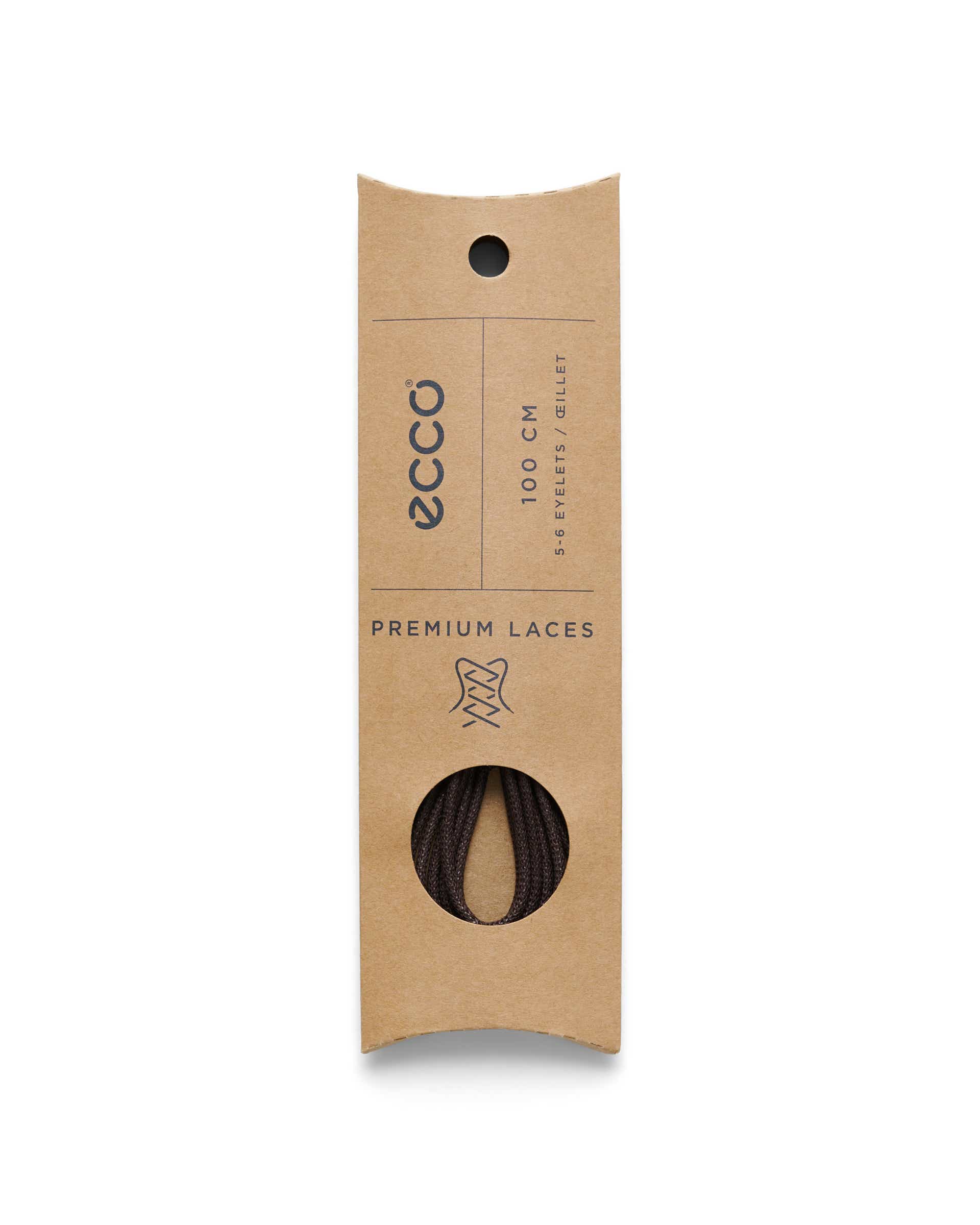 Atacadores redondos ECCO® Round - Castanho - Detail-2