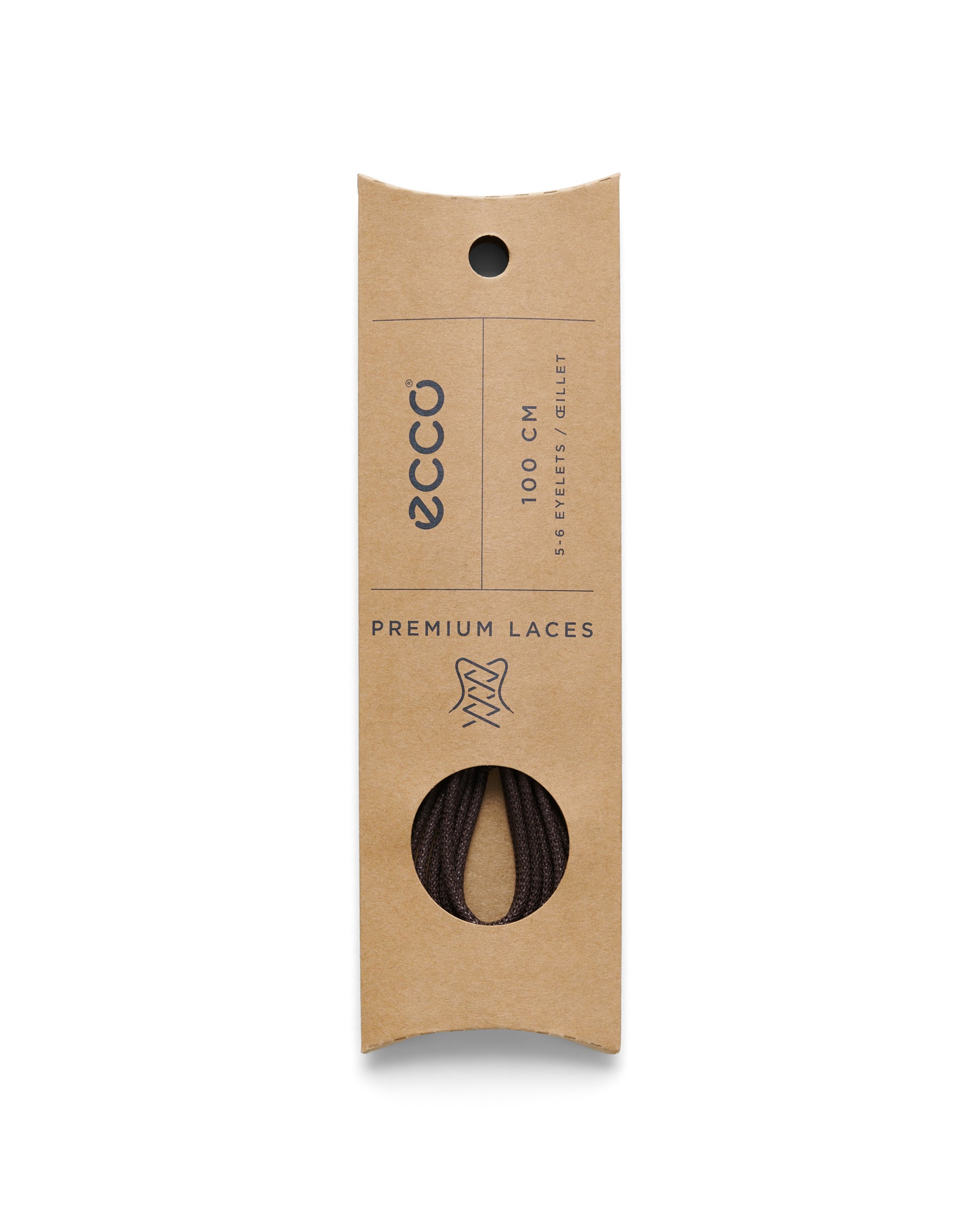 Atacadores redondos ECCO® Round - Castanho - Detail-2