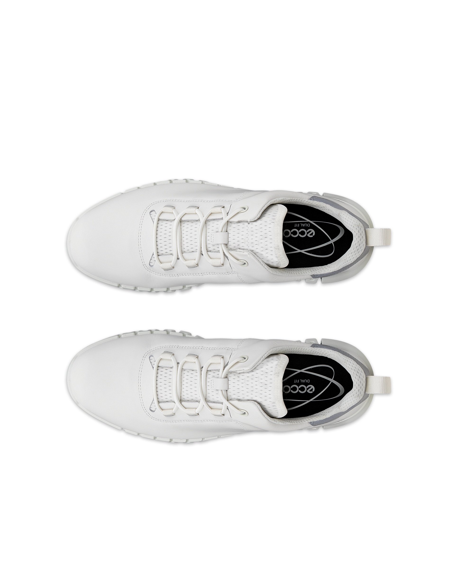 ECCO® Gruuv baskets en cuir pour homme - Blanc - Top left pair