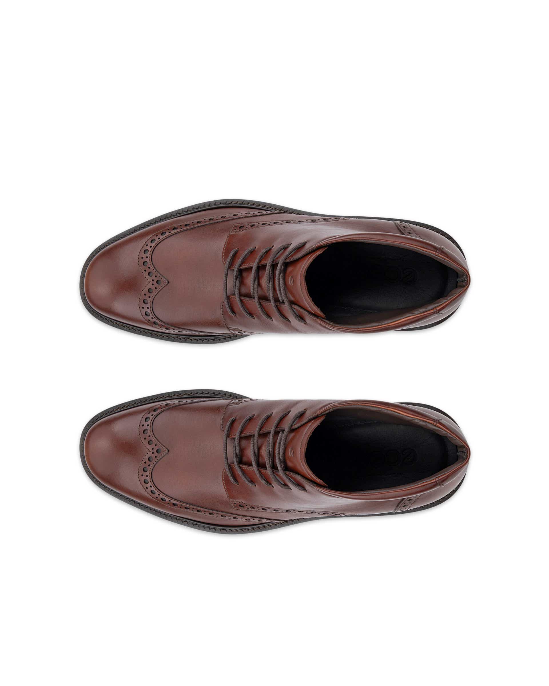 Men's ECCO® METROPOLE PRAGUE Leather Ankle Boot - Brown - Top left pair