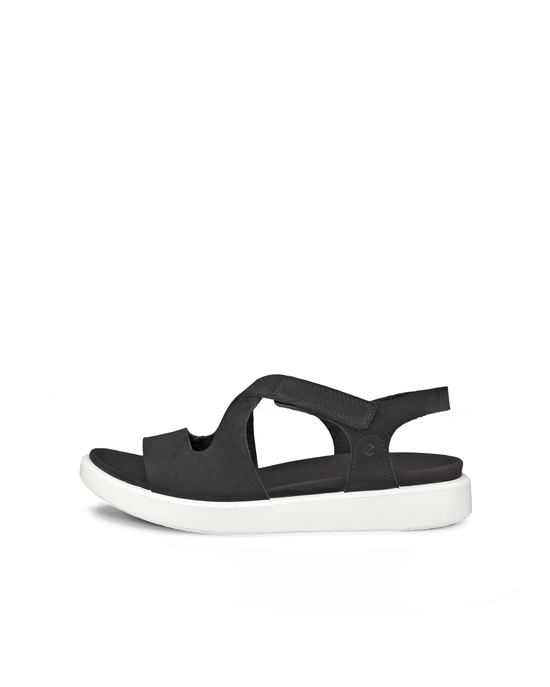 Sandale en cuir Flowt ECCO® pour femmes - Noir - Outside