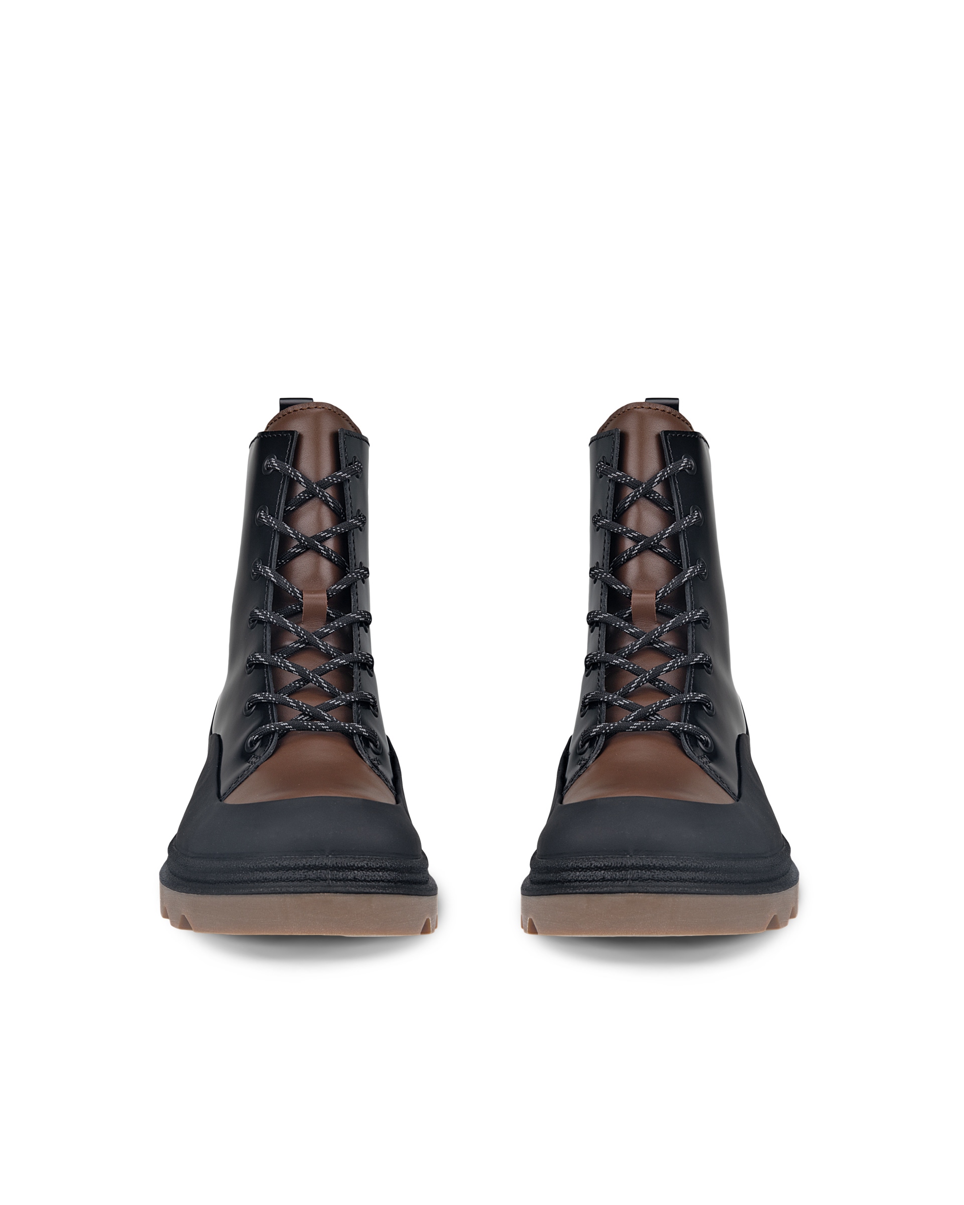 ECCO GRAINER WOMEN ウィメンズ レザーブーツ - ブラック - Front pair