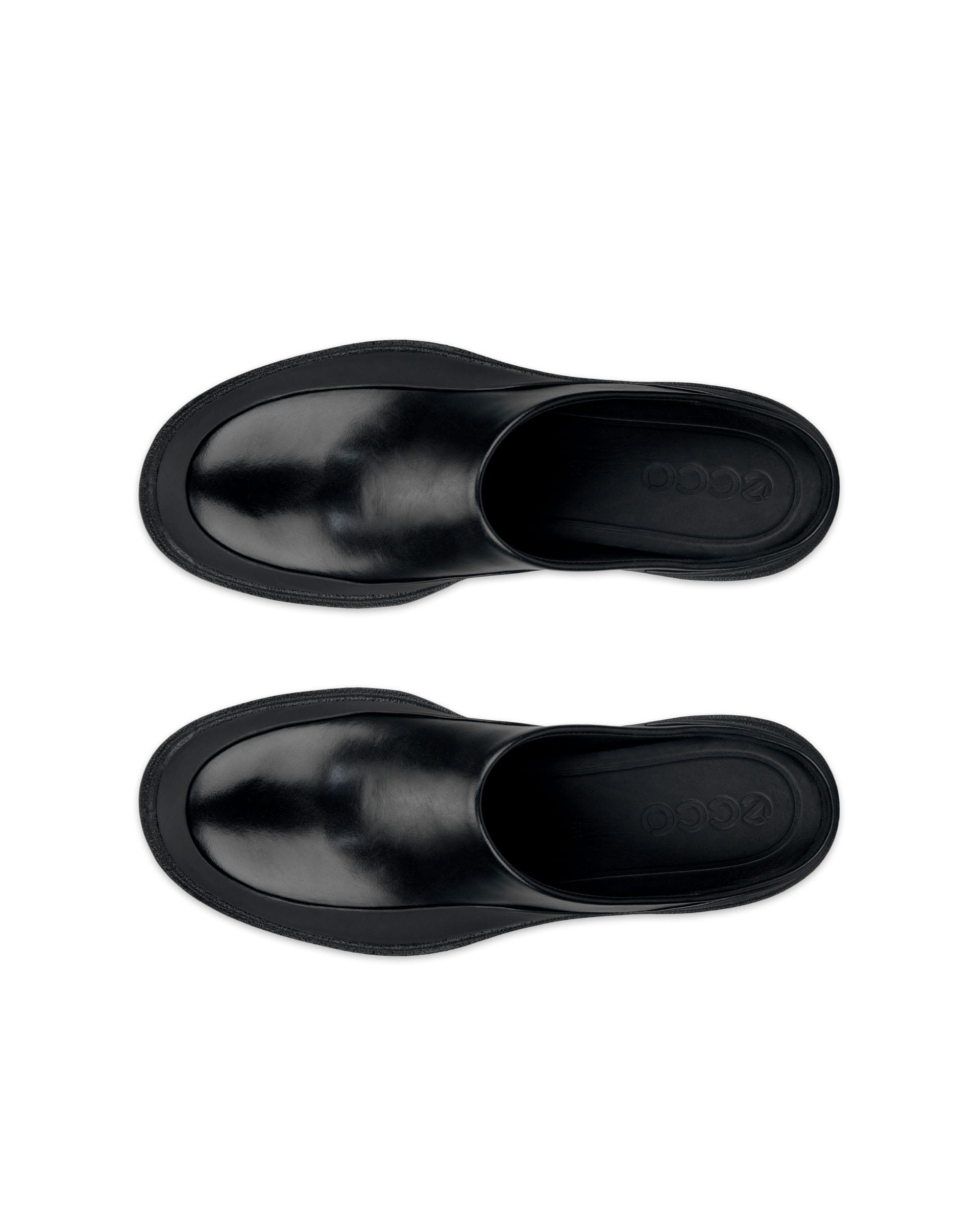 ECCO GRAINER WOMEN ウィメンズ レザーシューズ - ブラック - Top left pair