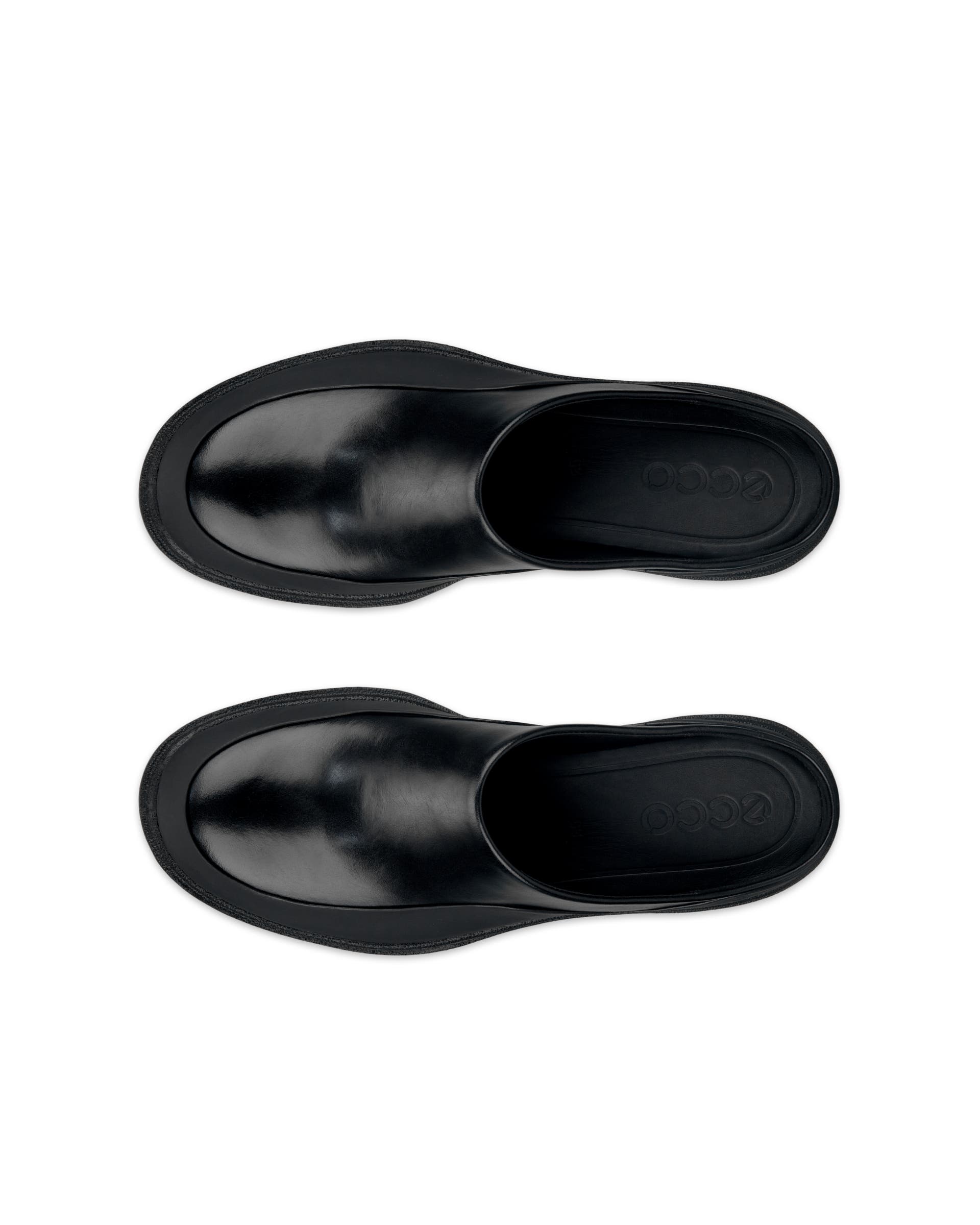 ECCO GRAINER WOMEN ウィメンズ レザーシューズ - ブラック - Top left pair