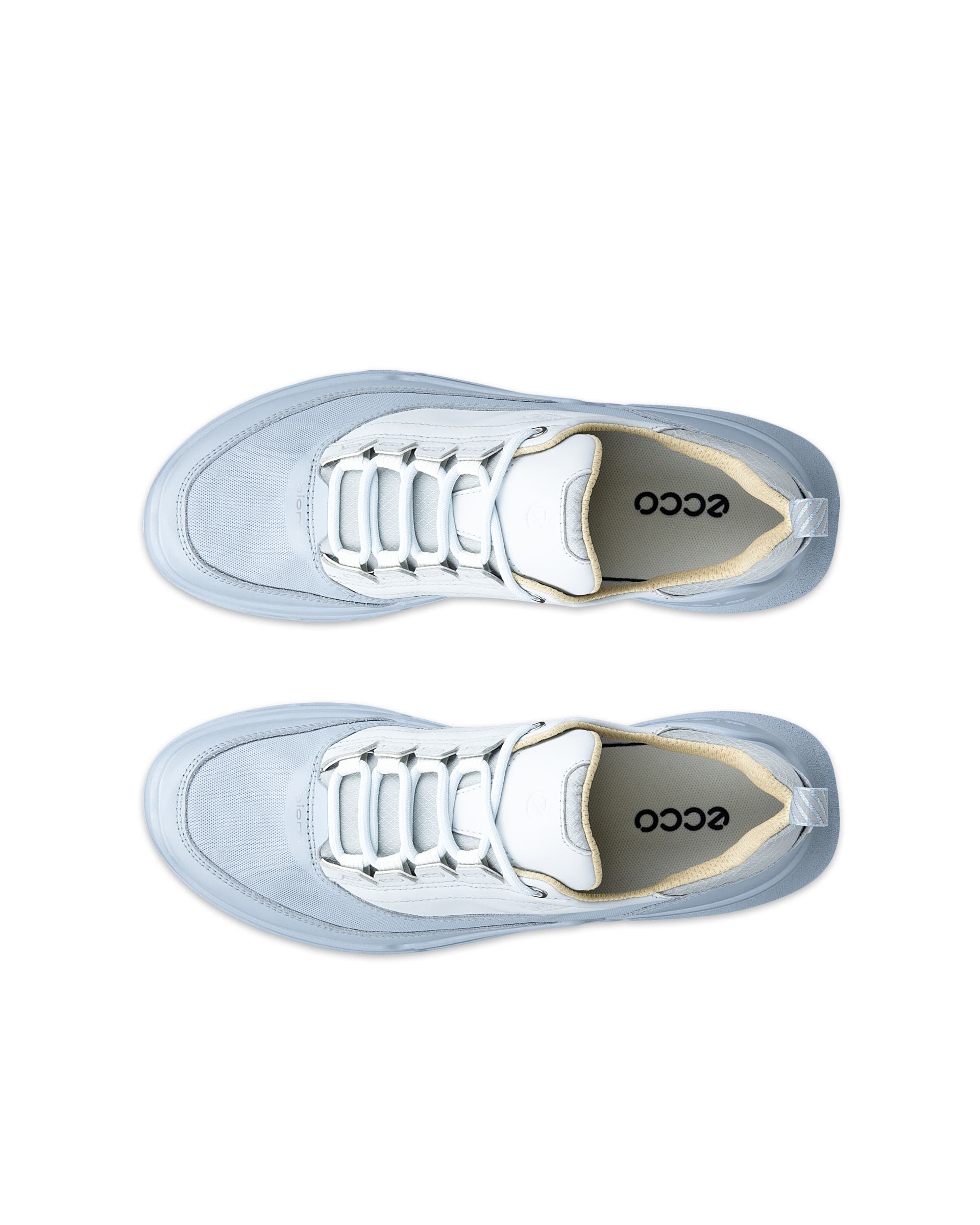 ECCO® BIOM 720 baskets en cuir Gore-Tex pour femme - Bleu - Top left pair