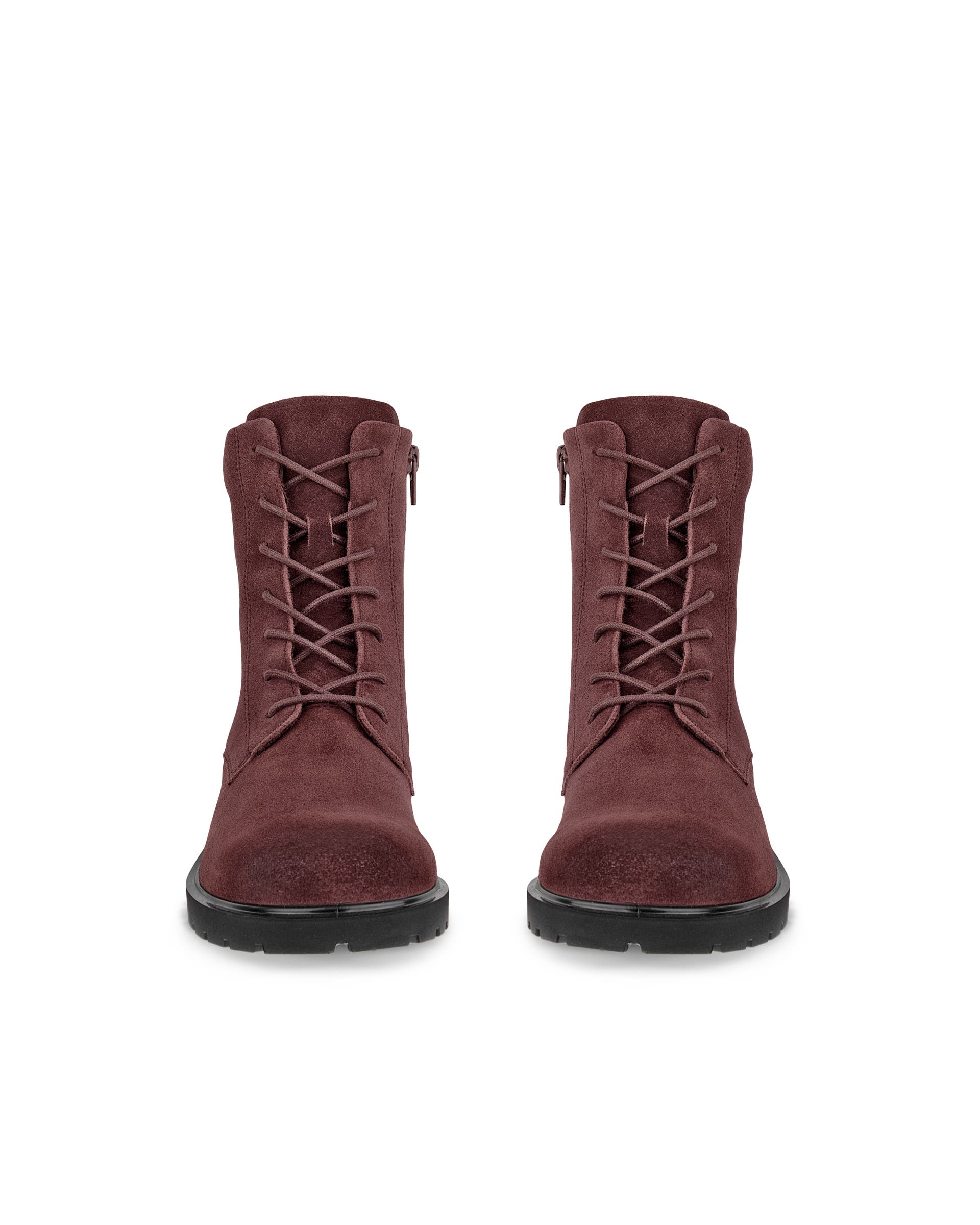 Damskie skórzane sznurowane buty ECCO® METROPOLE VIENNA - Brązowy - Front pair