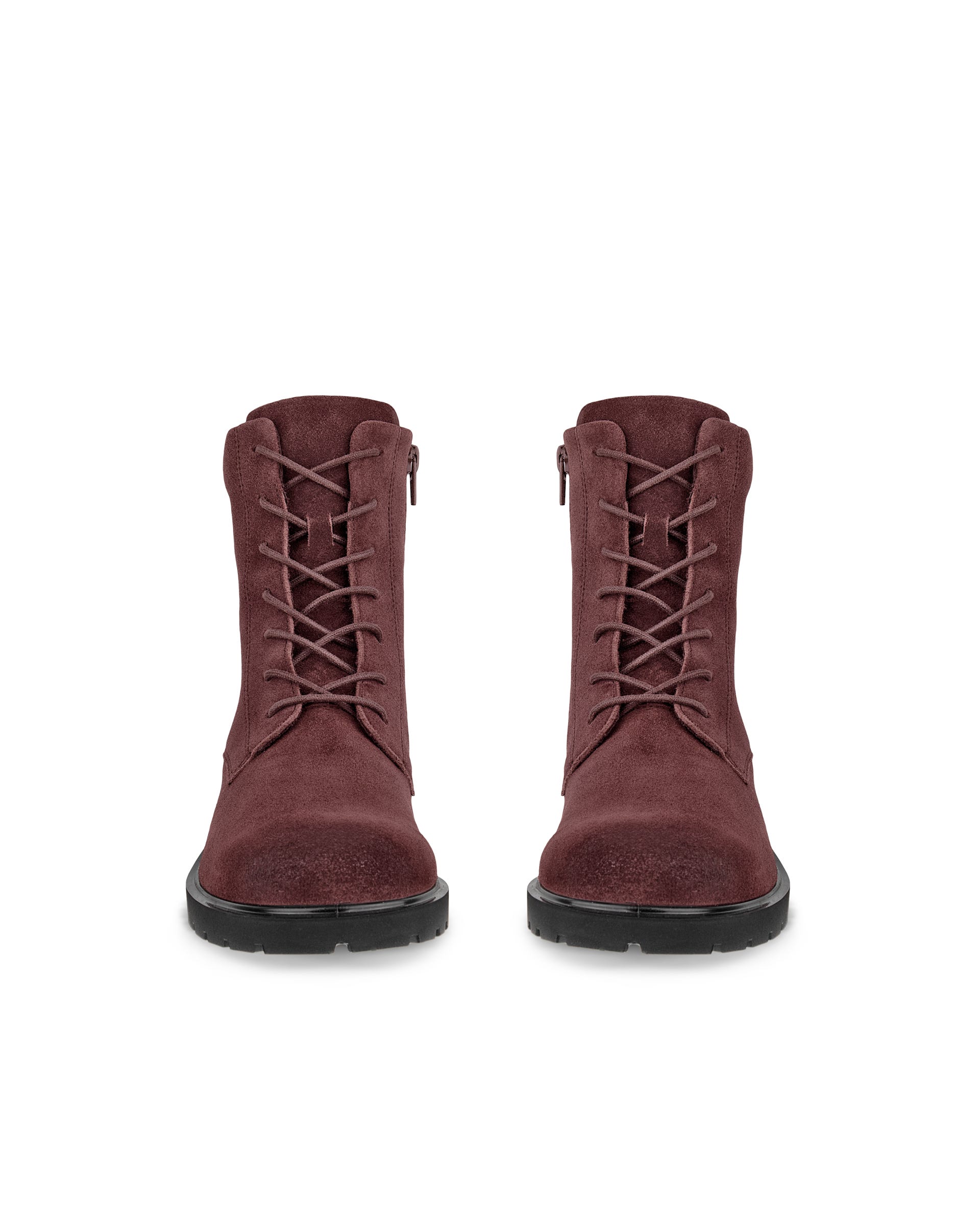 Damskie skórzane sznurowane buty ECCO® METROPOLE VIENNA - Brązowy - Front pair