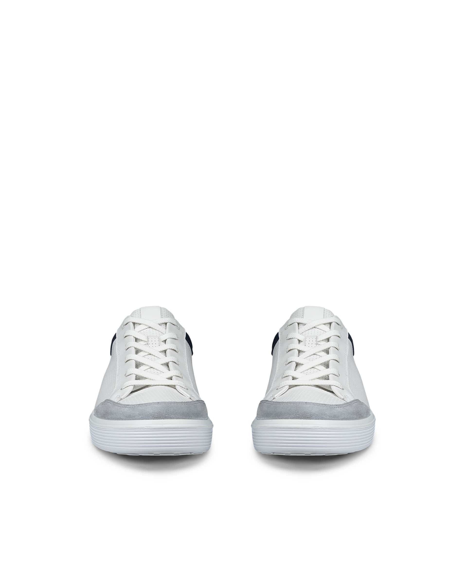 Men's ECCO® Soft 60 Leather Sneaker - White - Front pair