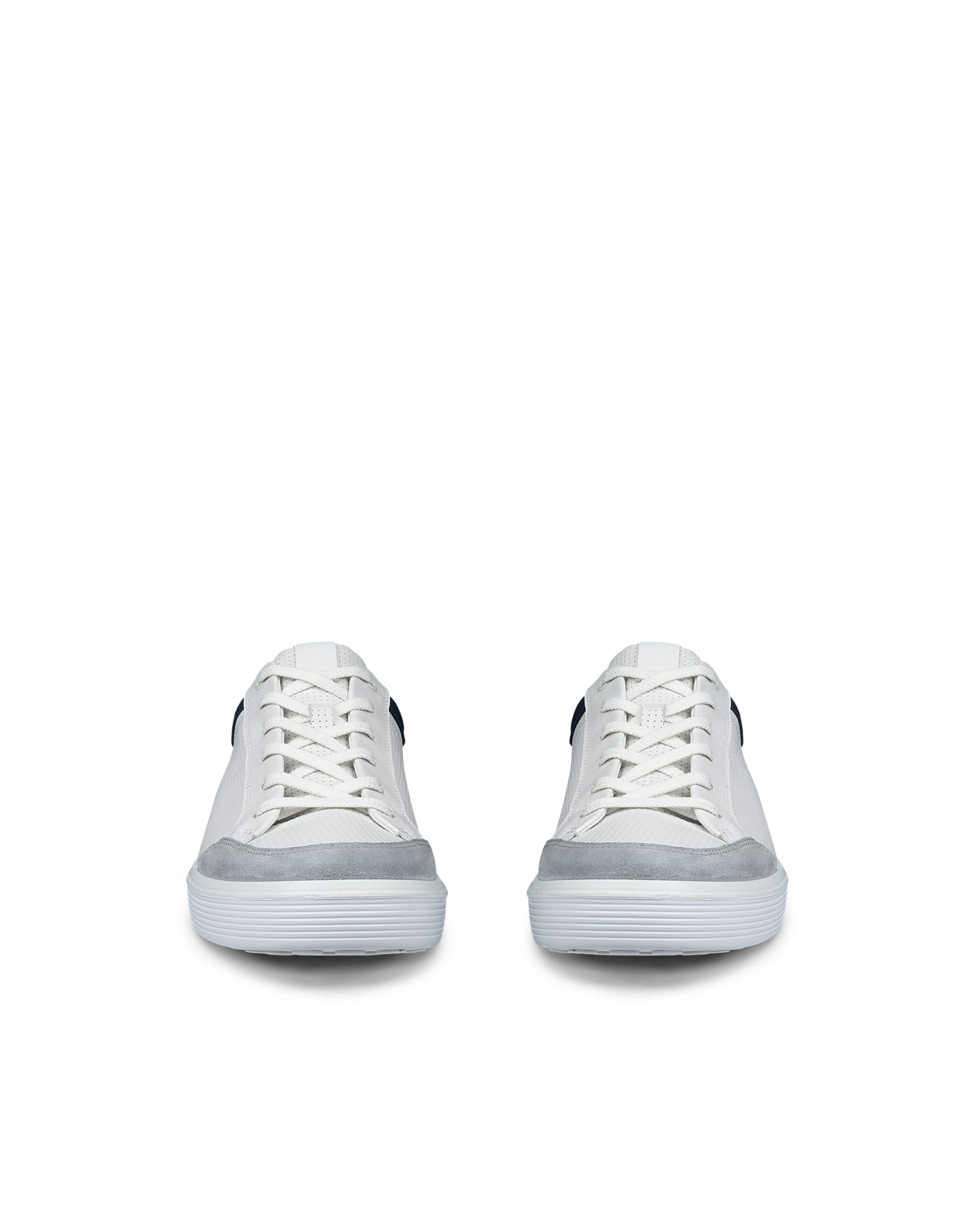 Men's ECCO® Soft 60 Leather Sneaker - White - Front pair