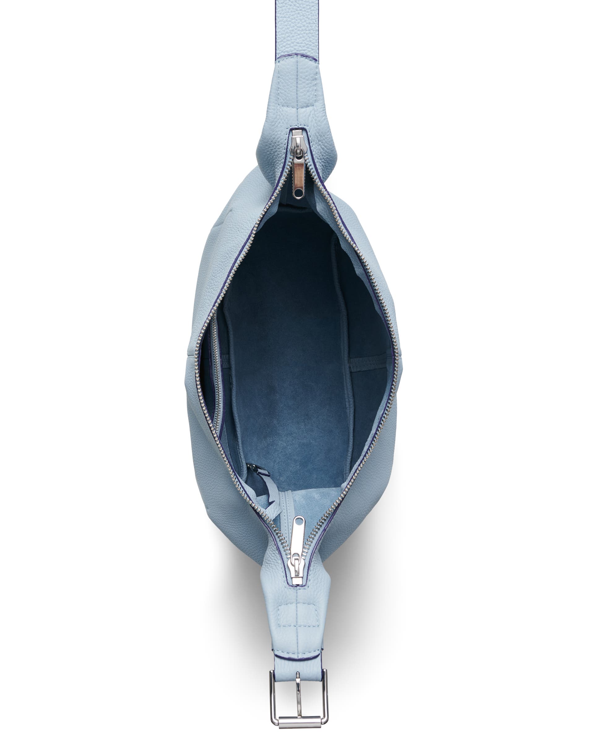 ECCO Hobo Soft Pebbled レザーホーボーバッグ - ブルー - Birdeye