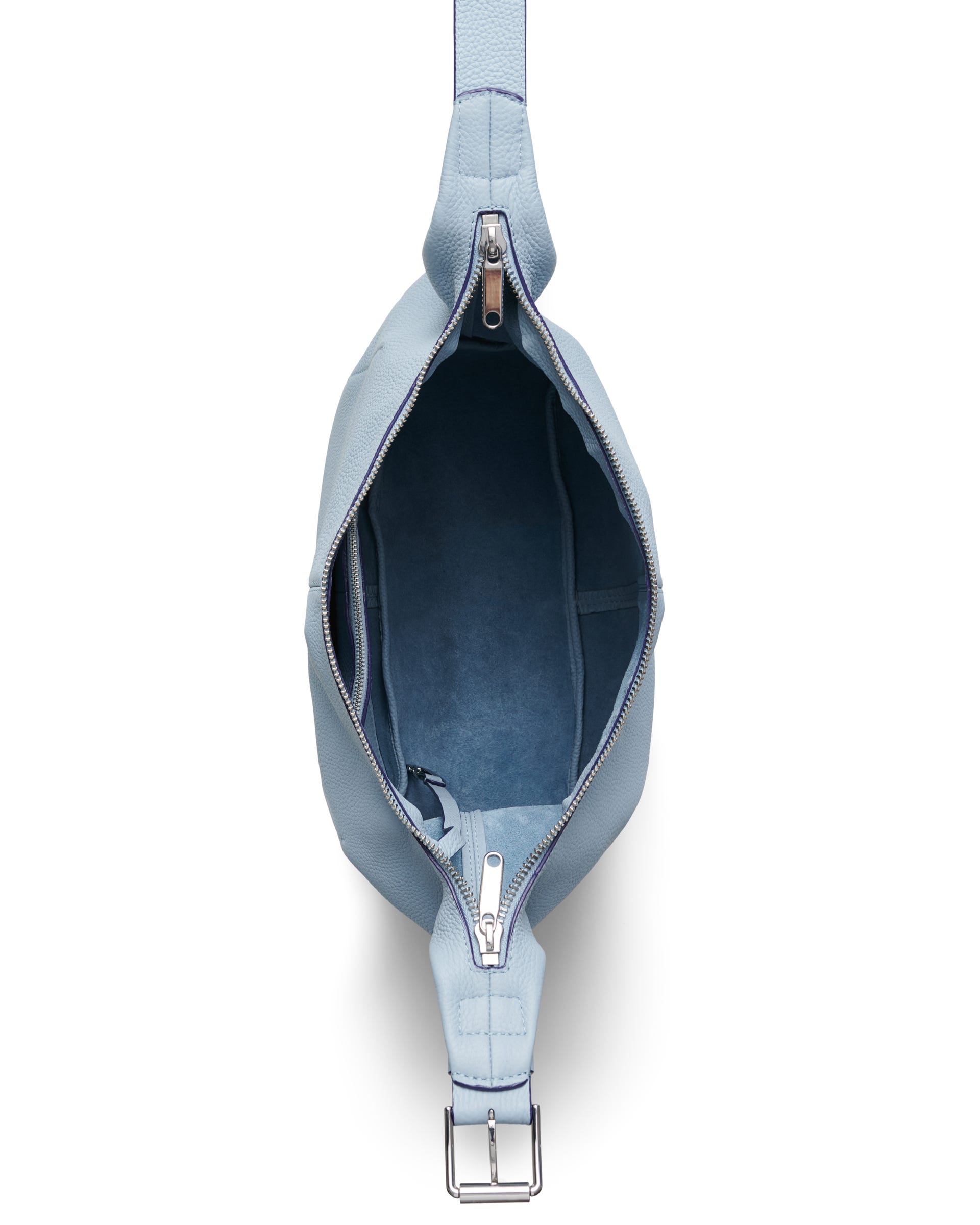 ECCO Hobo Soft Pebbled レザーホーボーバッグ - ブルー - Birdeye