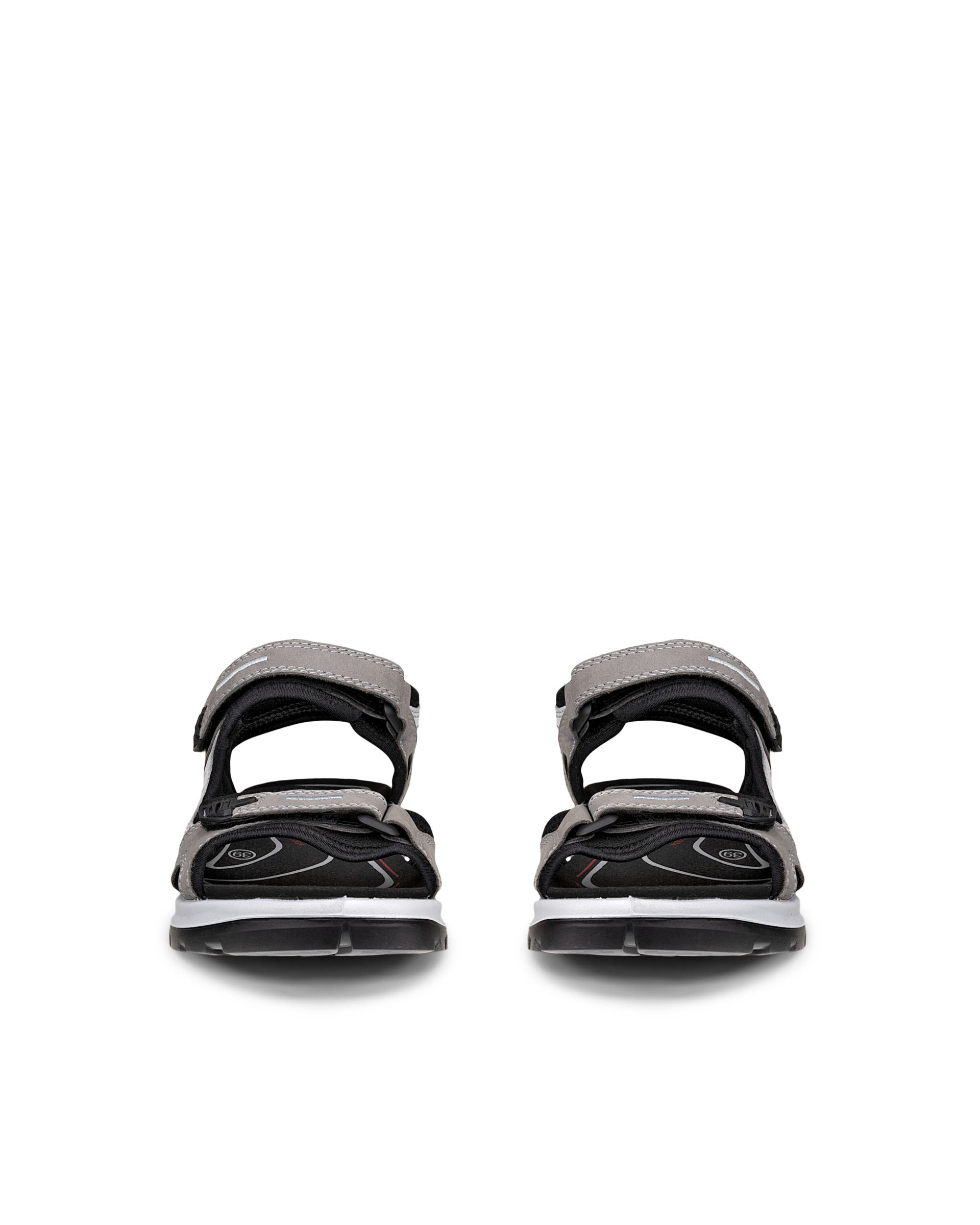 Women's ECCO® Offroad Yucatan Nubuck Walking Sandal - Grey - Front pair