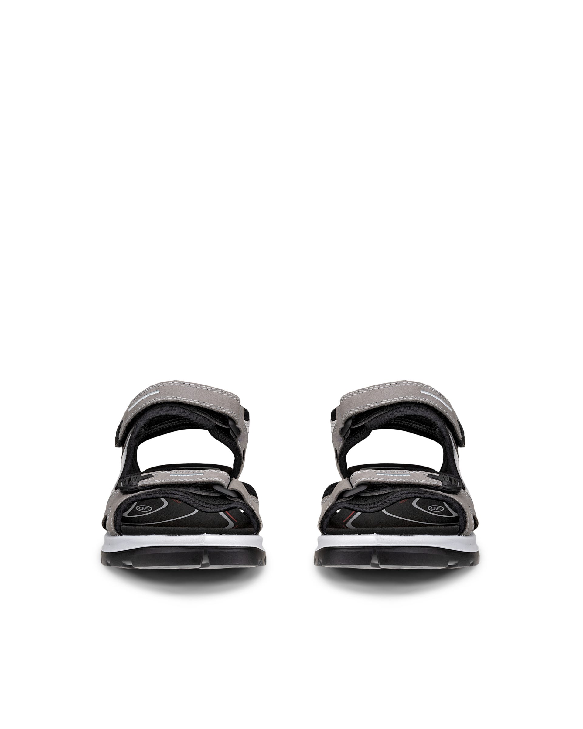 Women's ECCO® Offroad Yucatan Nubuck Walking Sandal - Grey - Front pair