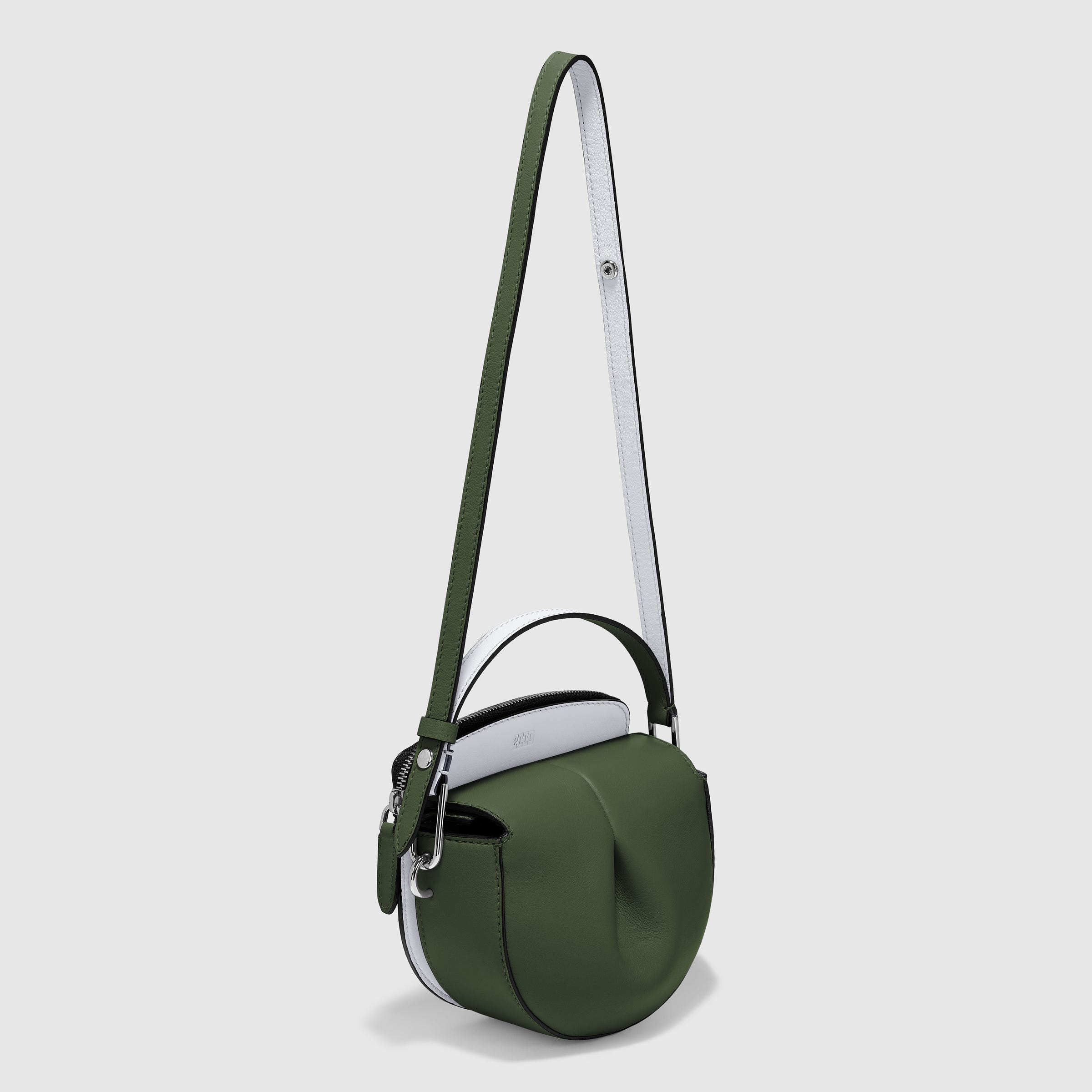 ECCO® E-Spot Leather Saddle Bag - Green - Main