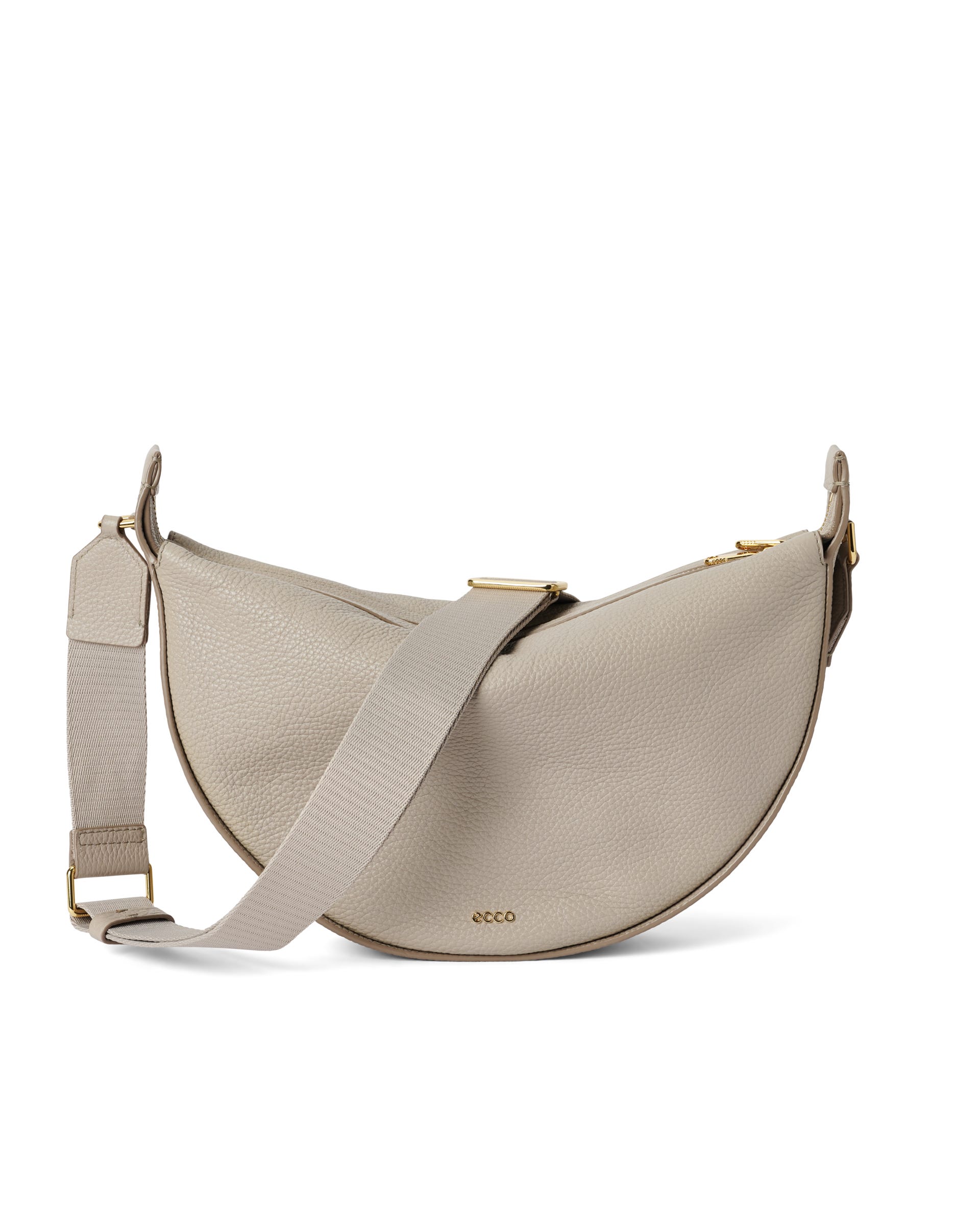 ECCO® Medium Fortune Leather Crossbody Bag - Beige - Main