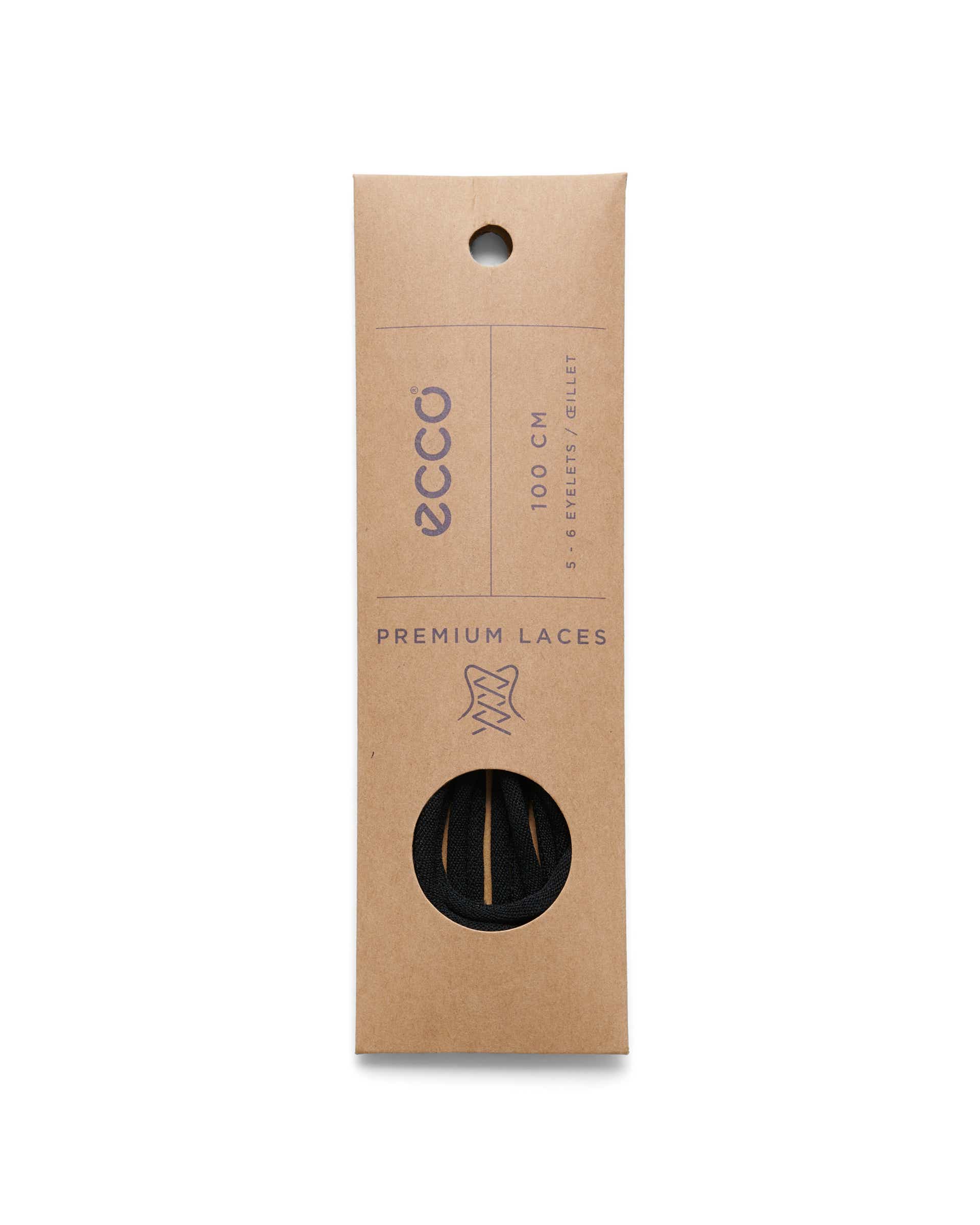 ECCO® Sporty Round sportos kerek cipőfűző - Fekete - Detail-2