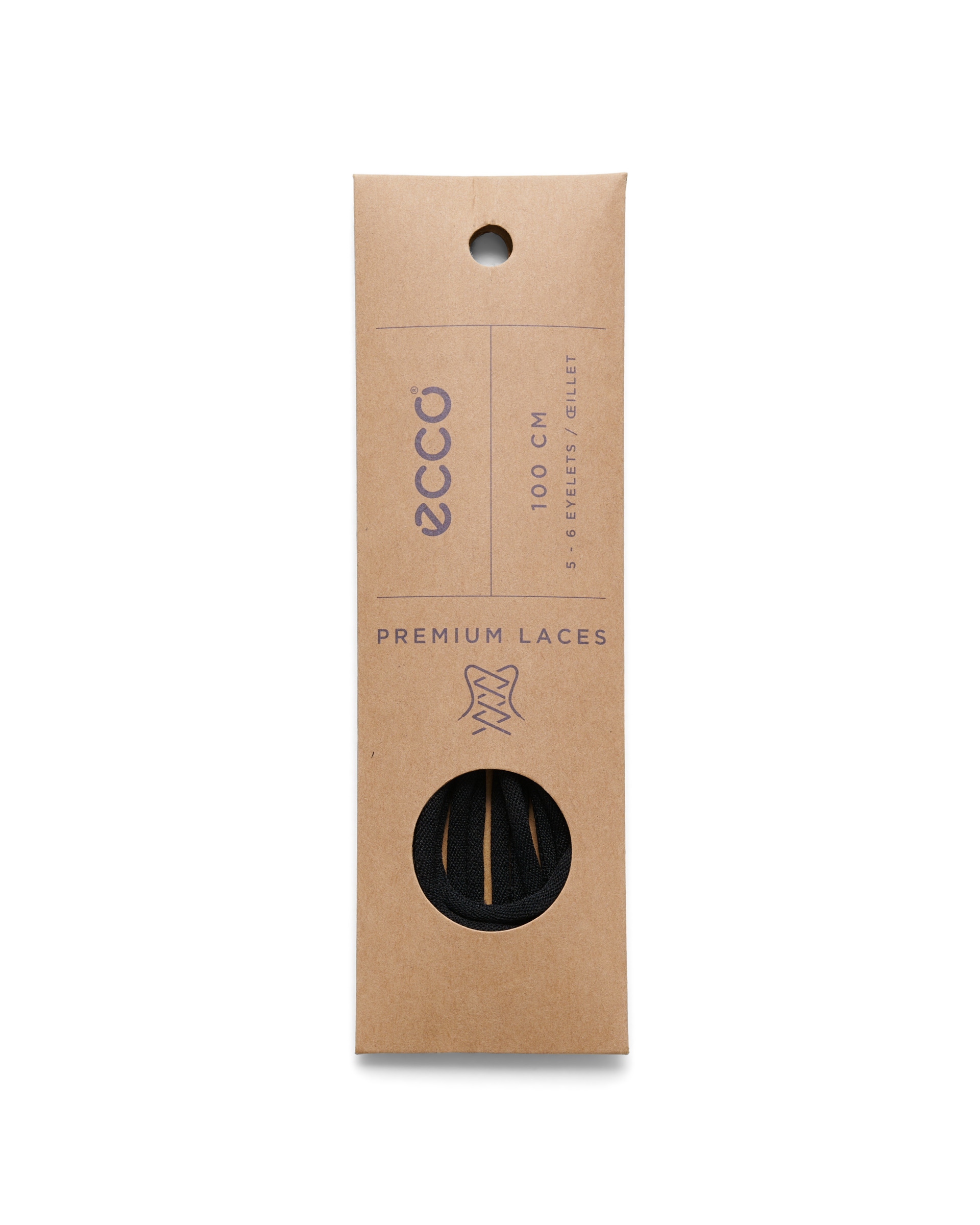 ECCO® Sporty Round sportos kerek cipőfűző - Fekete - Detail-2