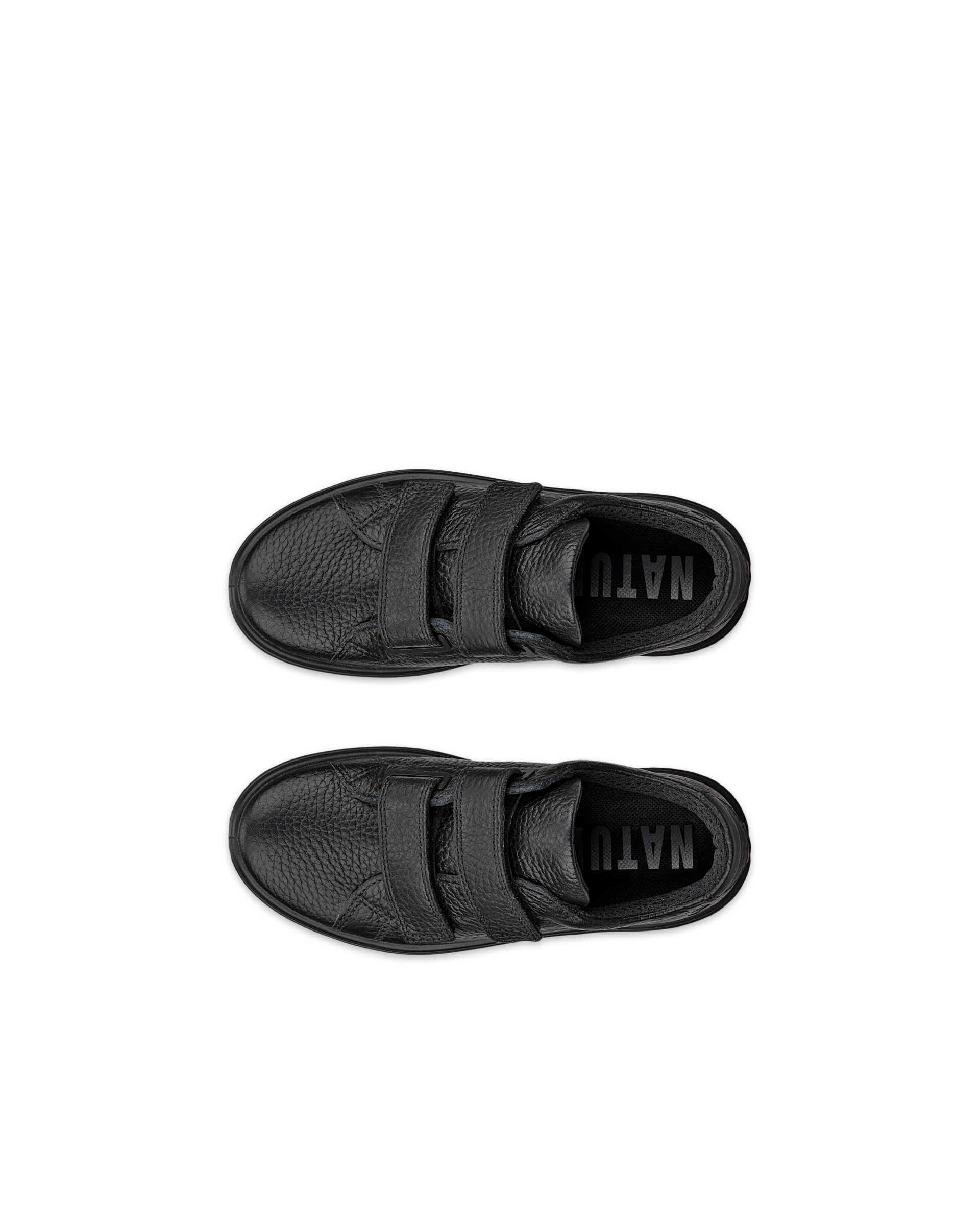 ECCO® Soft 60 baskets en cuir pour enfant - Noir - Top left pair