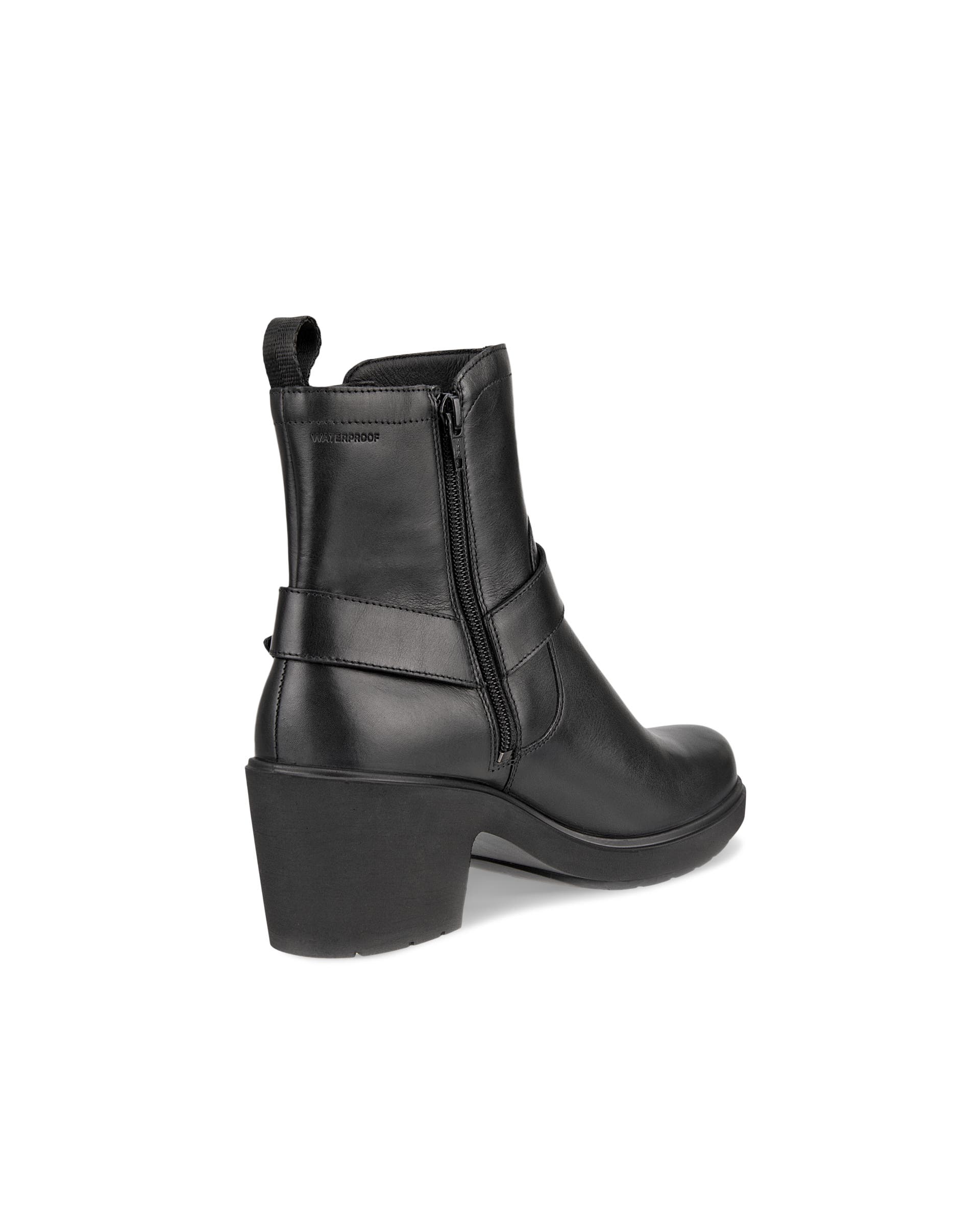ECCO Metropole Zurich ウィメンズ レザーウォータープルーフブーツ - ブラック - Back