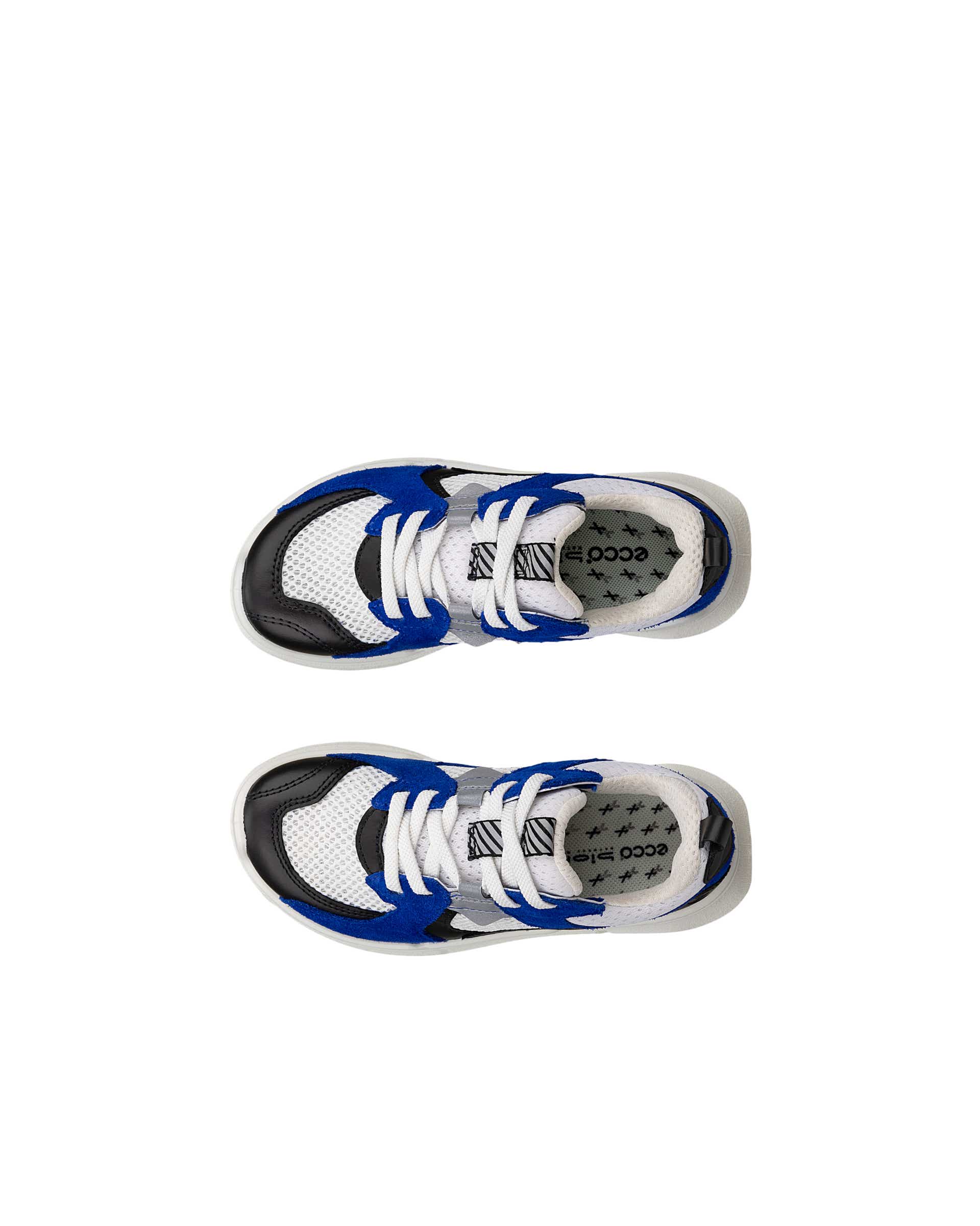 Dziecięce skórzane buty outdoorowe ECCO® BIOM 2.2 - Niebieski - Top left pair