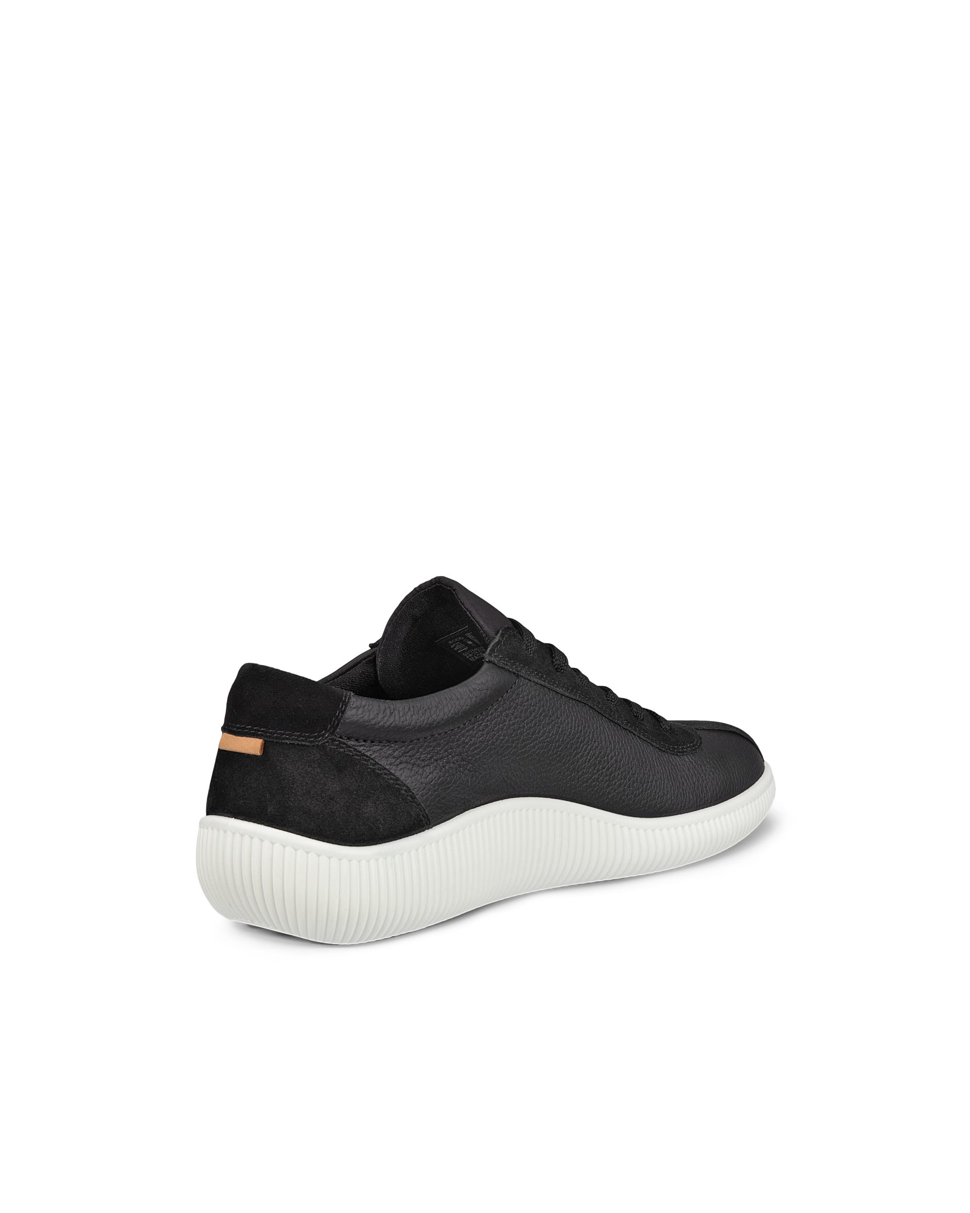 ECCO® Soft Zero baskets en cuir pour homme - Noir - Back