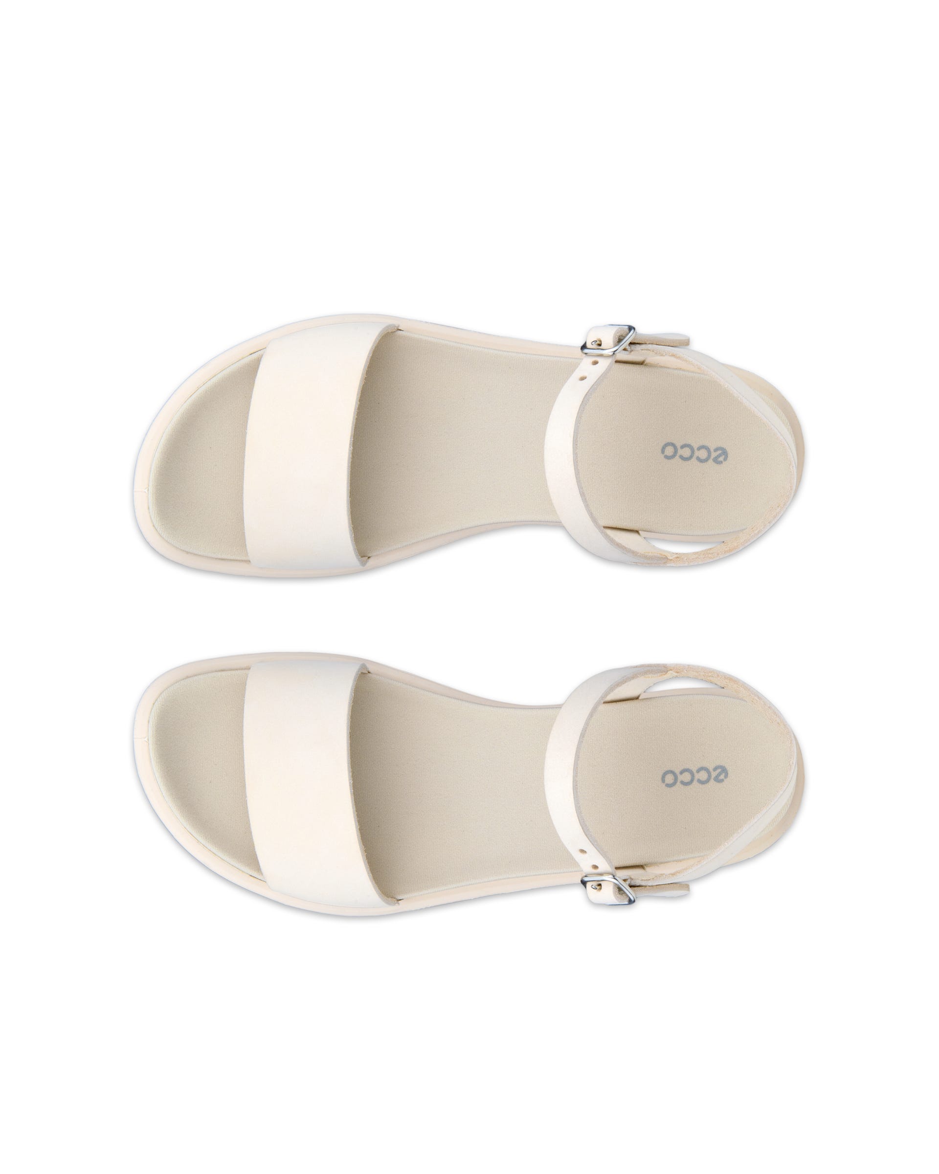 Sandale en cuir Flowt ECCO® pour femmes - Beige - Outside