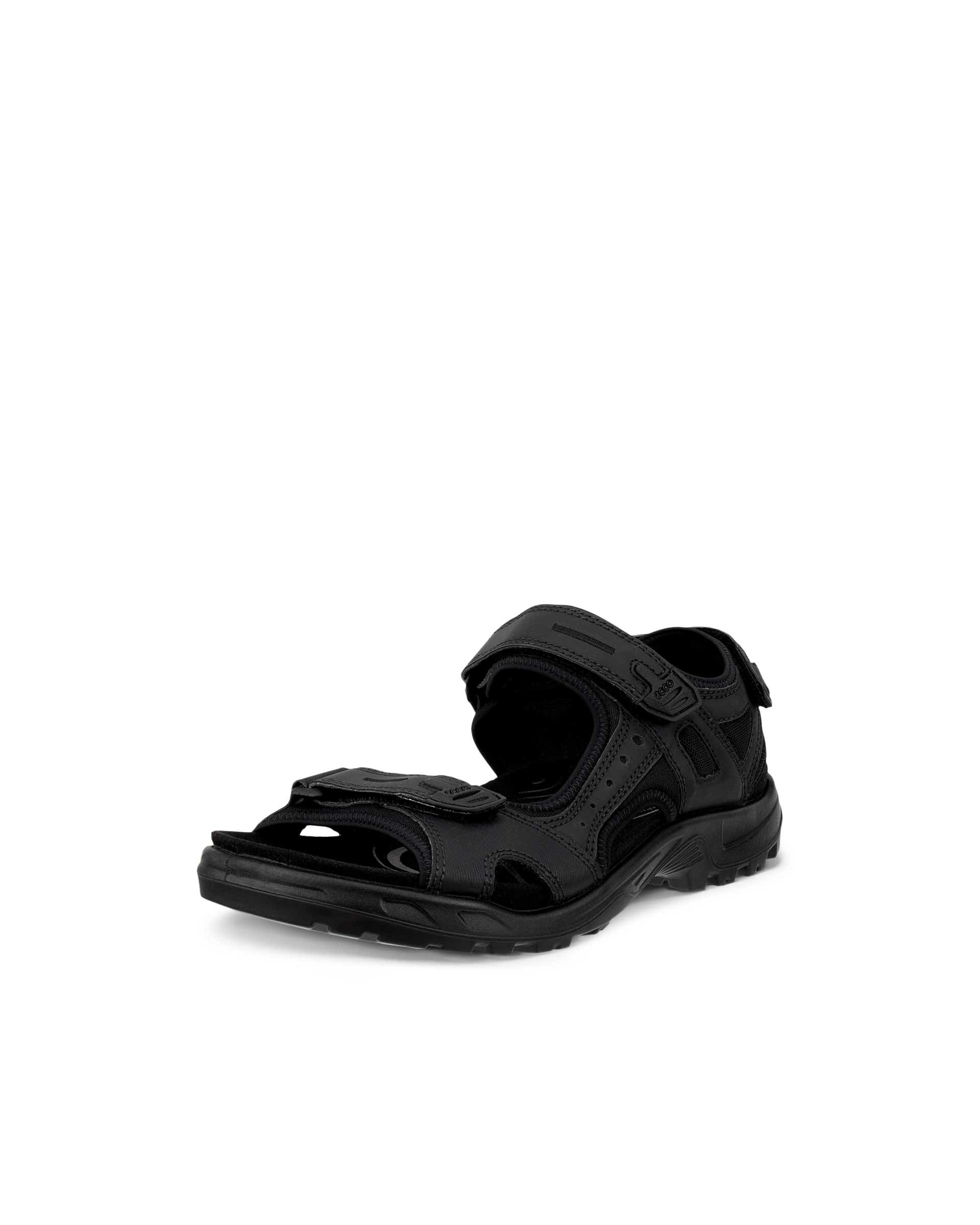 Men's ECCO® Offroad Textile Two Strap Sandal - Black - Main
