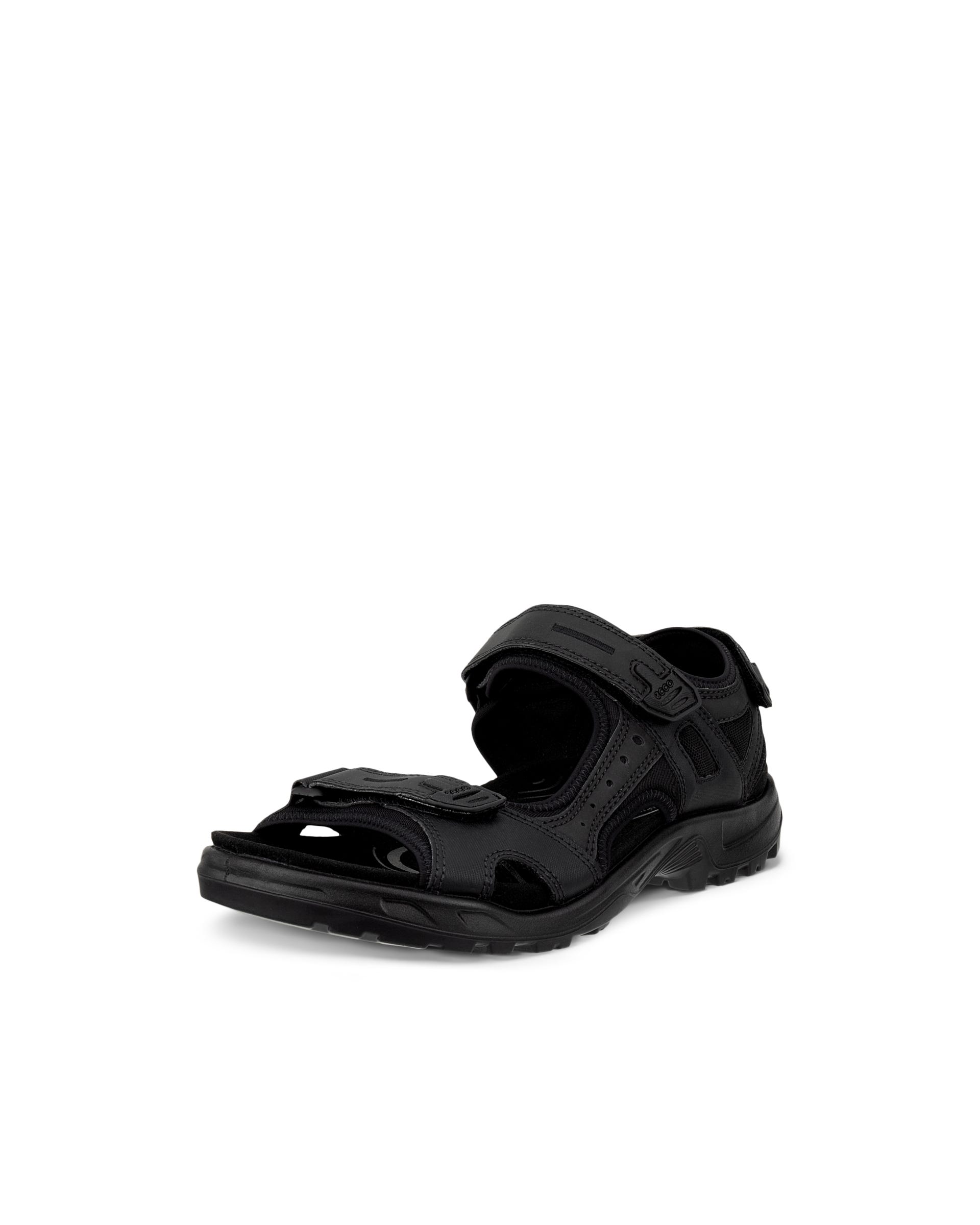 Men's ECCO® Offroad Textile Two Strap Sandal - Black - Main