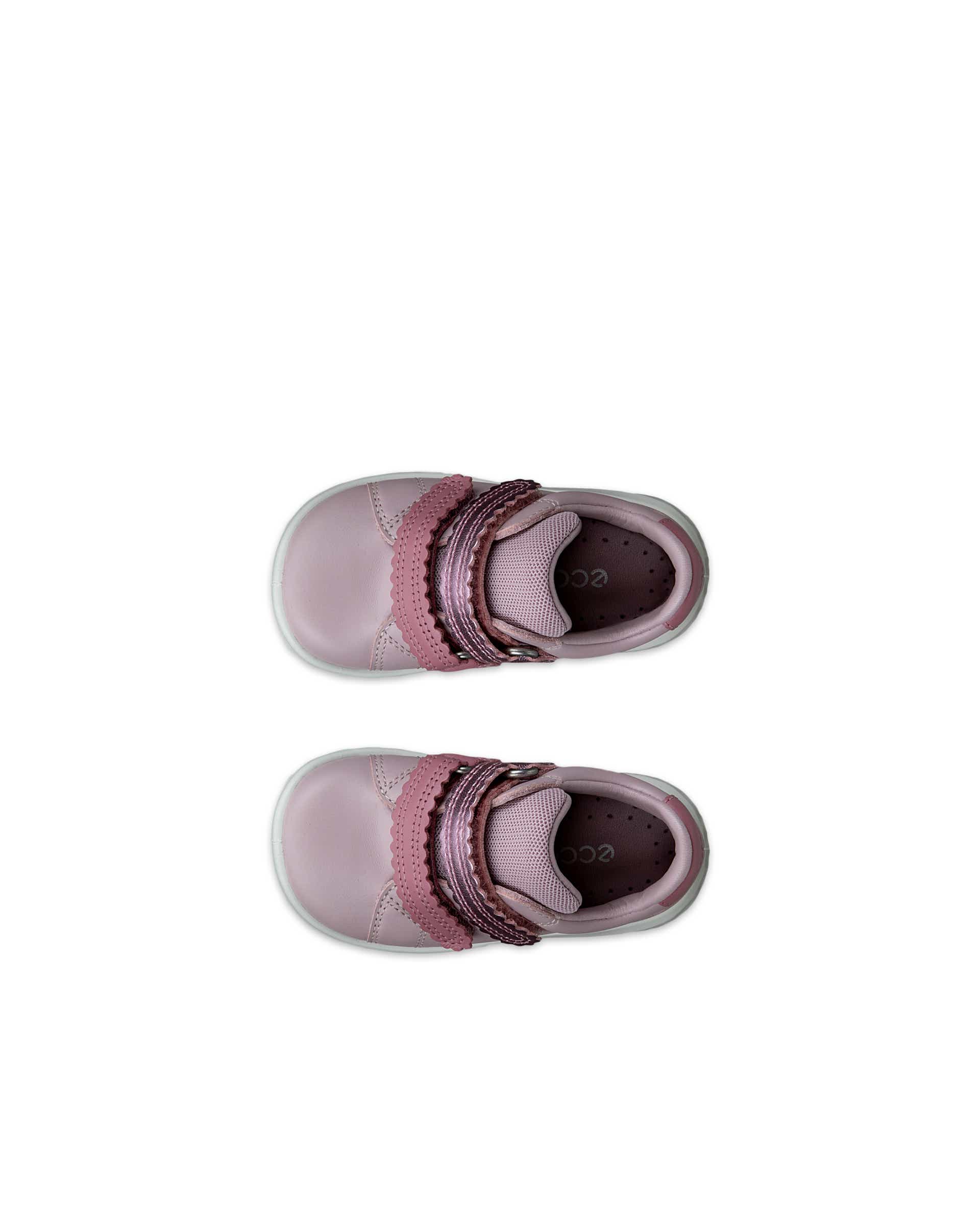 ECCO® SP.1 LITE INFANT baskets en cuir à scratch pour enfant - Rose - Top left pair